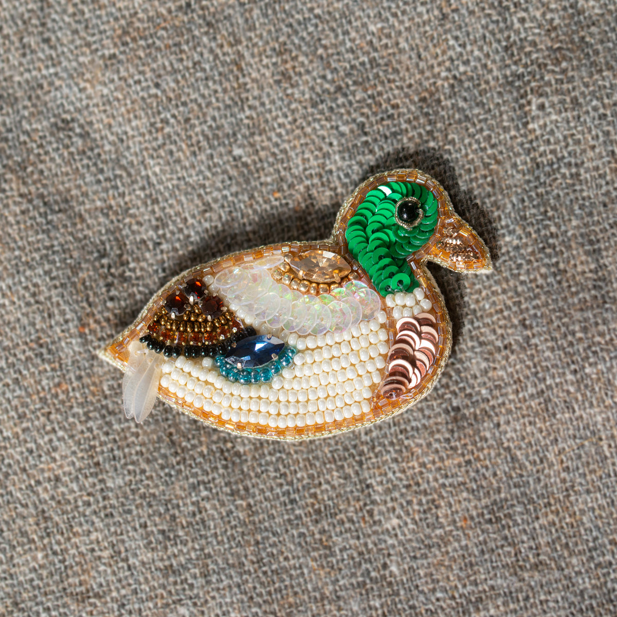 Beaded Brooch | Duck