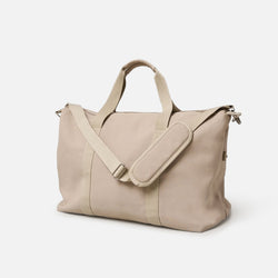 Beige Canvas Weekender Bag