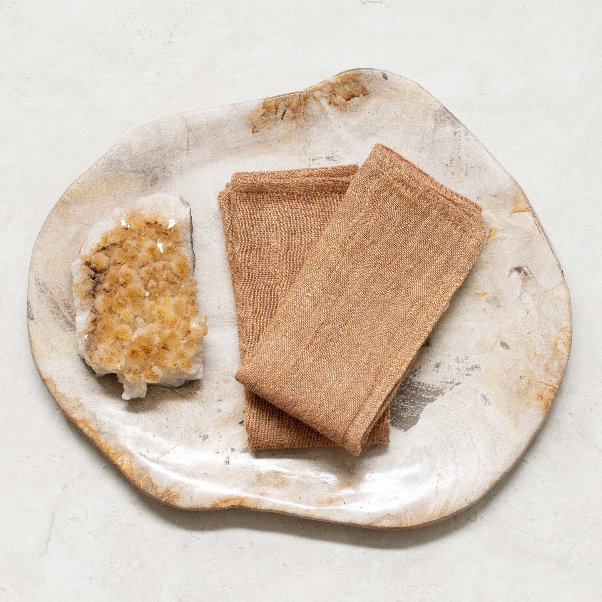 Linen + Cotton Face Washer | Sepia