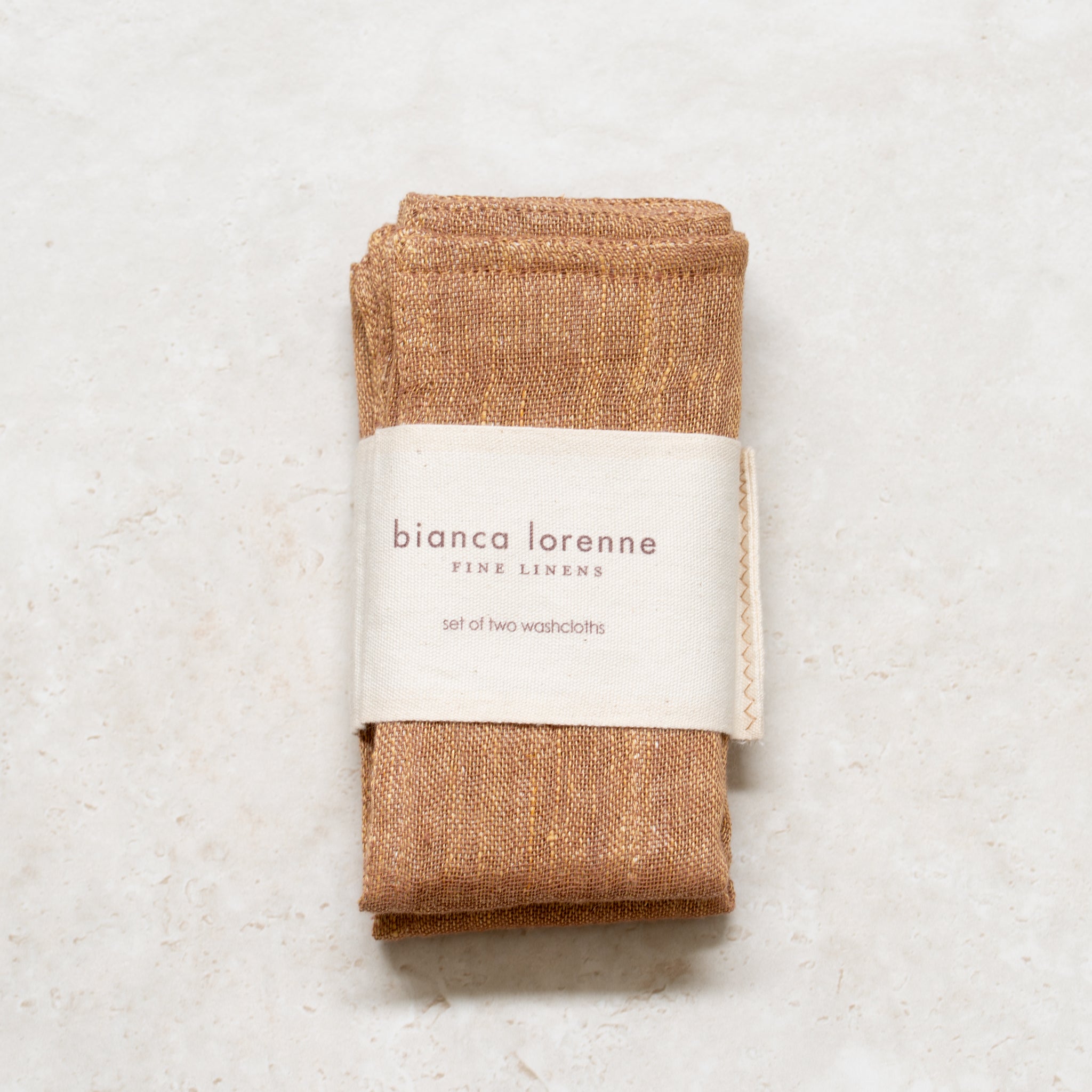 Linen + Cotton Face Washer | Sepia