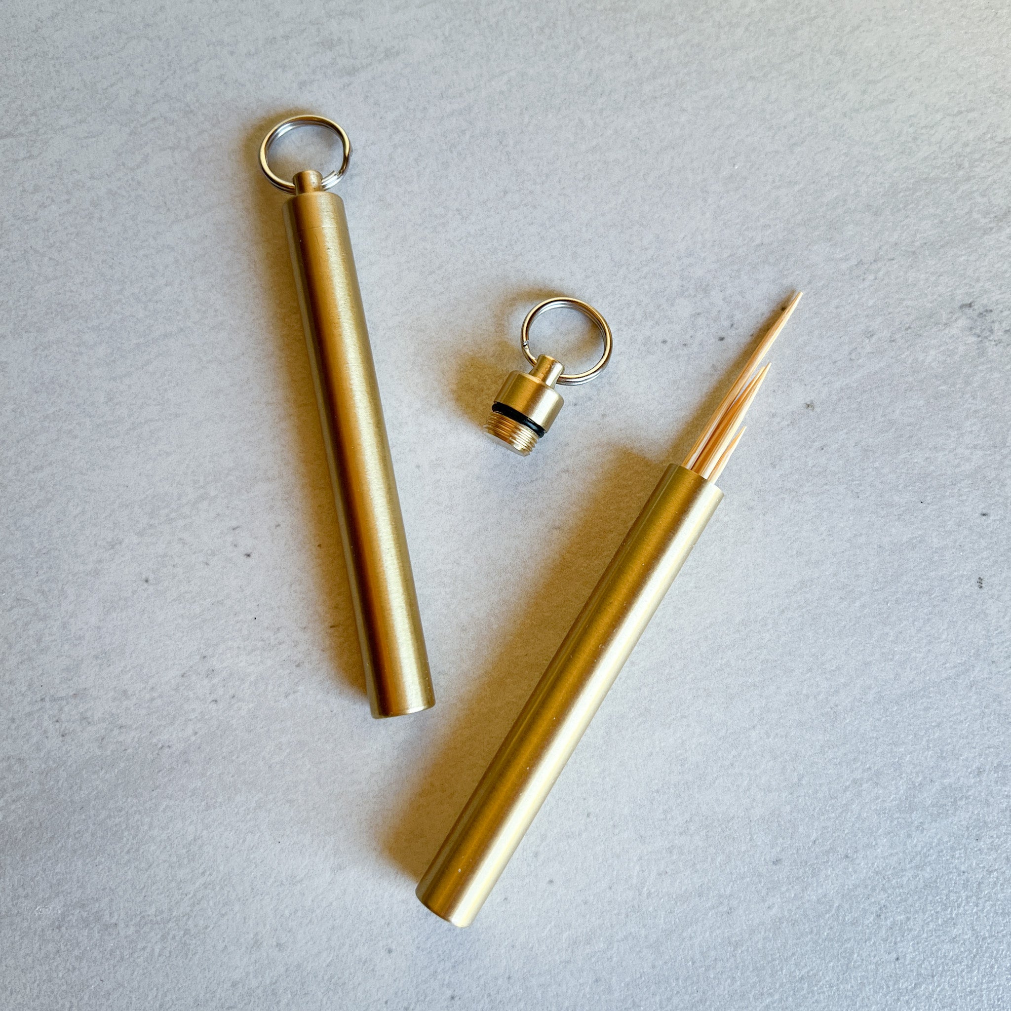 Brass Toothpick Holder / Keyring Folklore Store