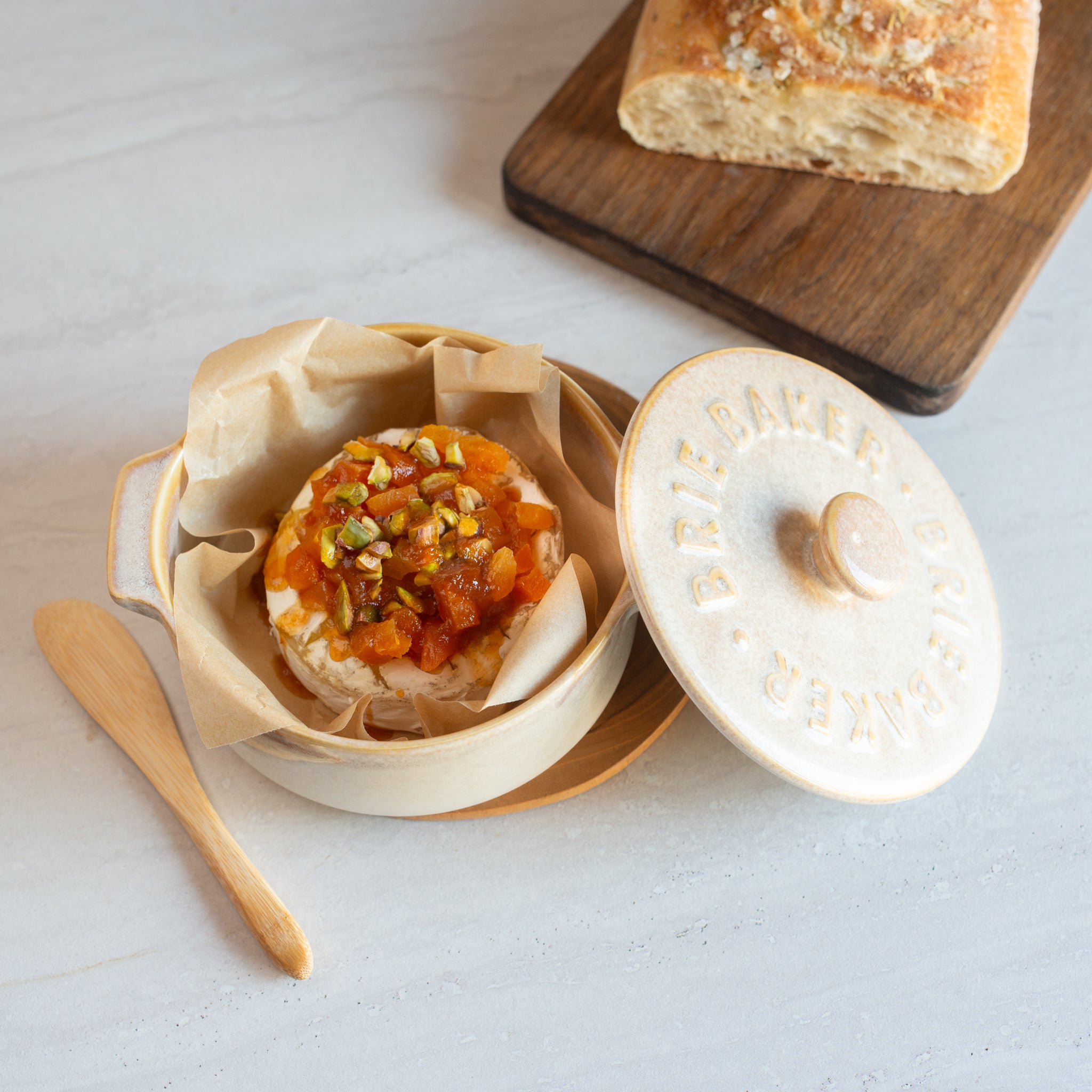 Ceramic Brie Baker| Natural
