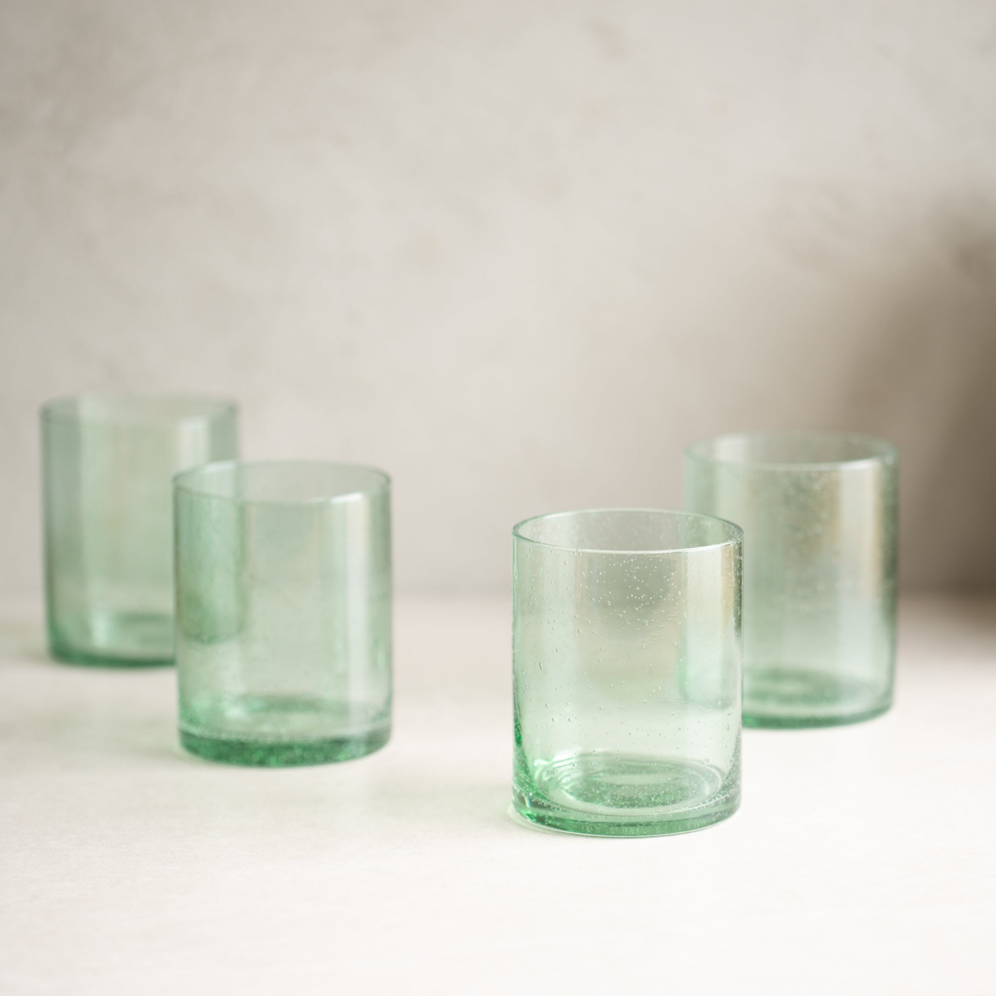 Bubble Glass Tumbler | Pale Green