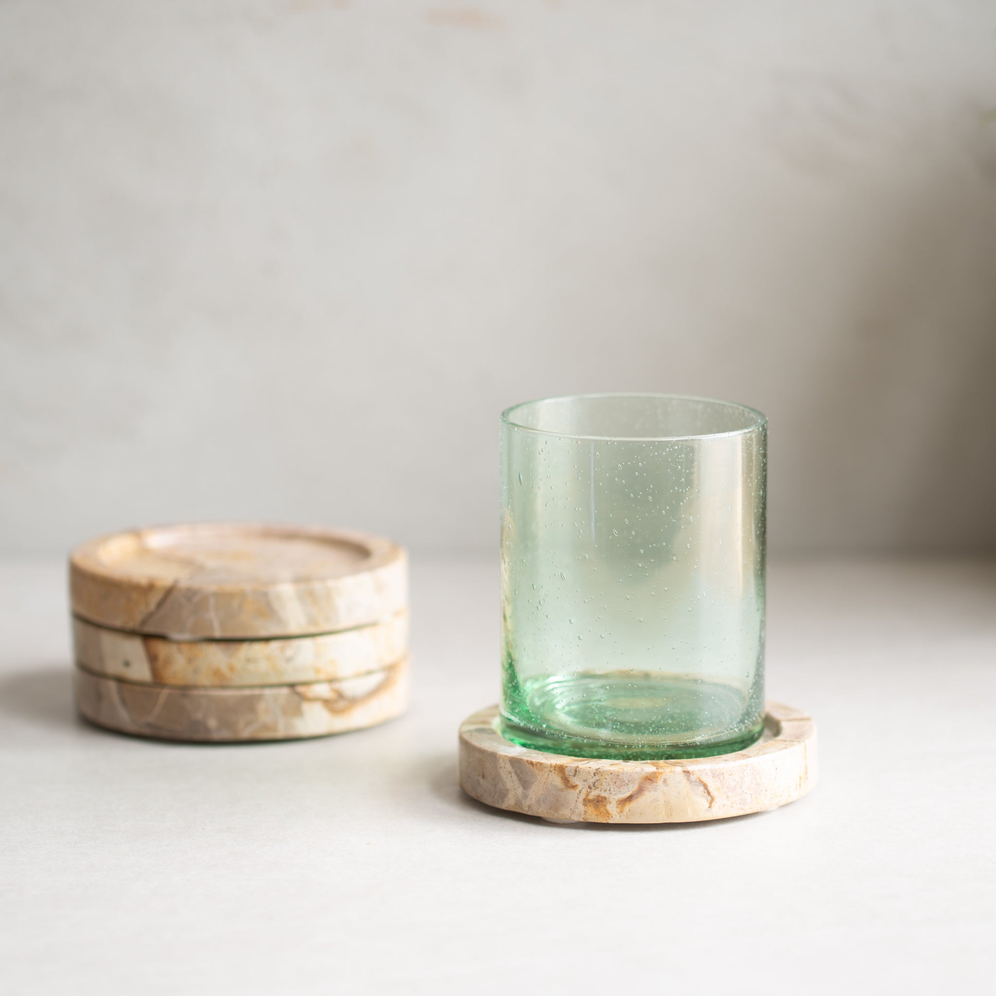 Bubble Glass Tumbler | Pale Green