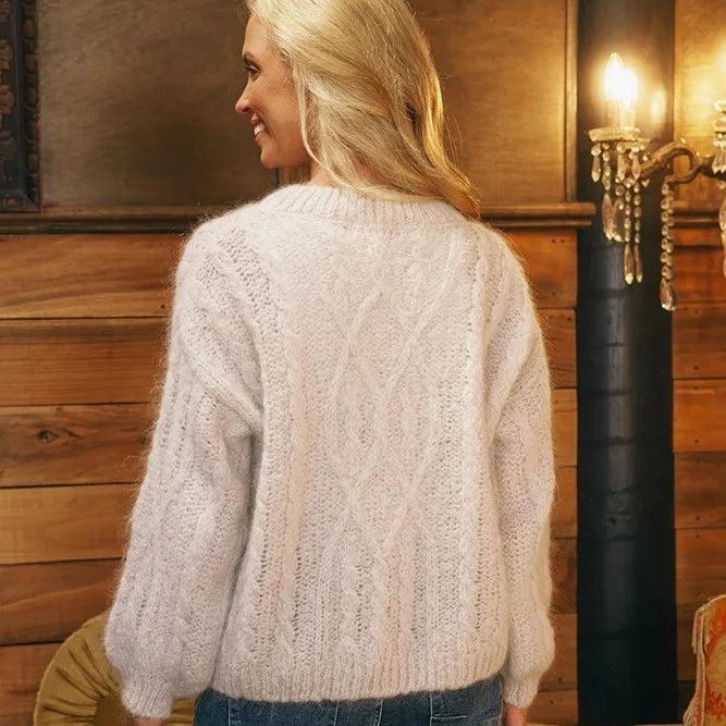 Cable Mohair Knit | Cream | OS