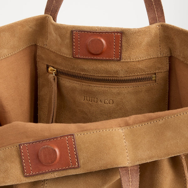 Juju & Co. | Avery Bag | Suede | Camel