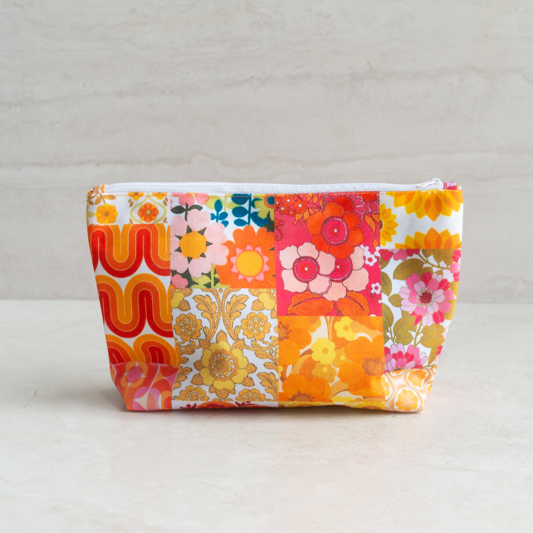 Canvas Make Up Bag | 70's Orange