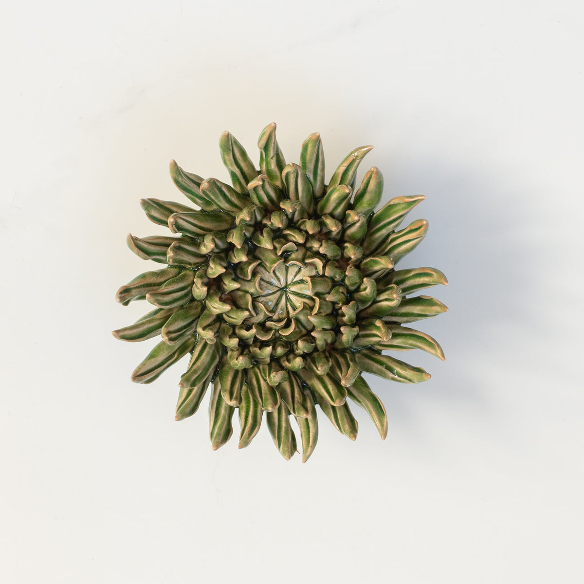 Ceramic Flowers | Chrysanthemum | Pistachio | Set/2