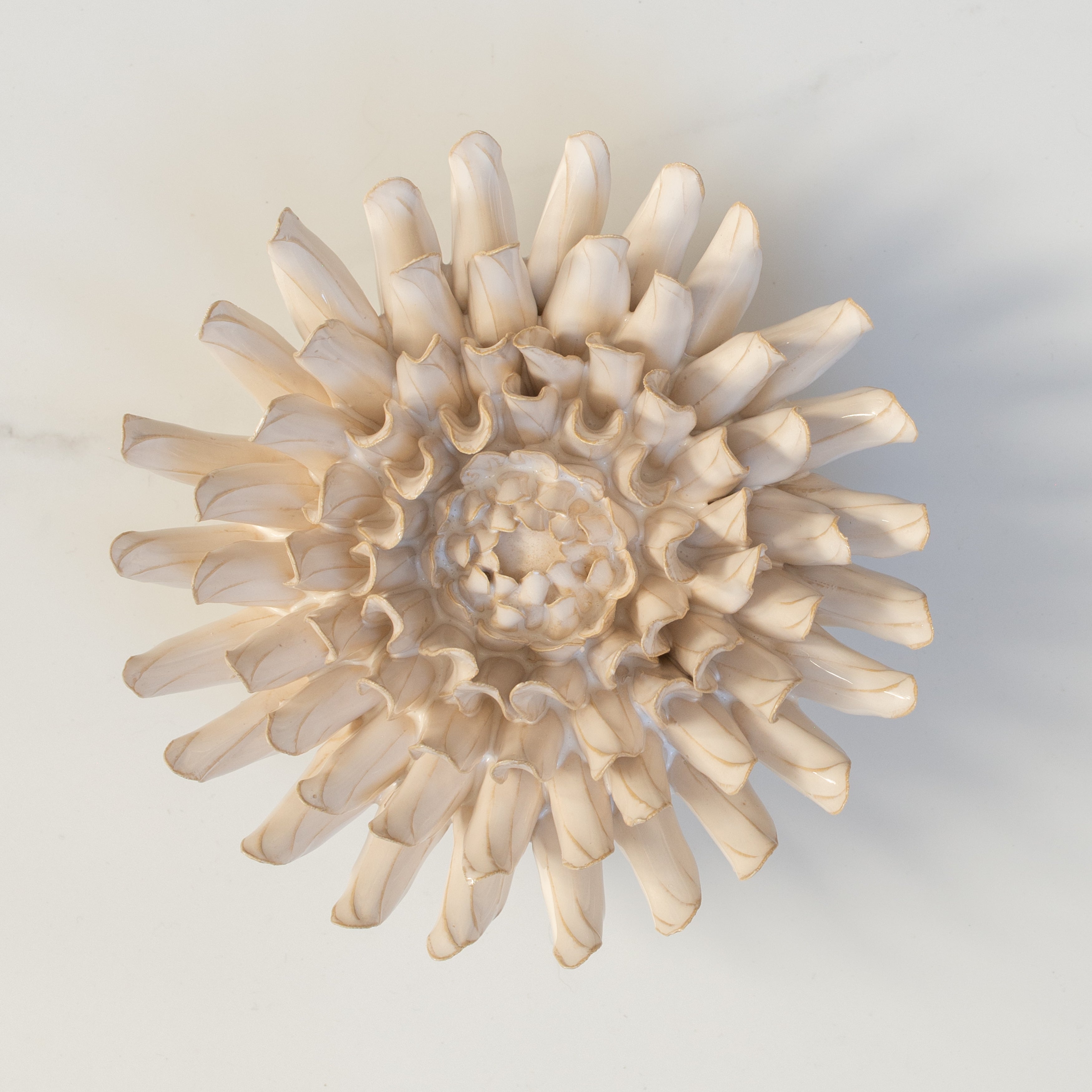 Ceramic Chrysanthemum | Winter White
