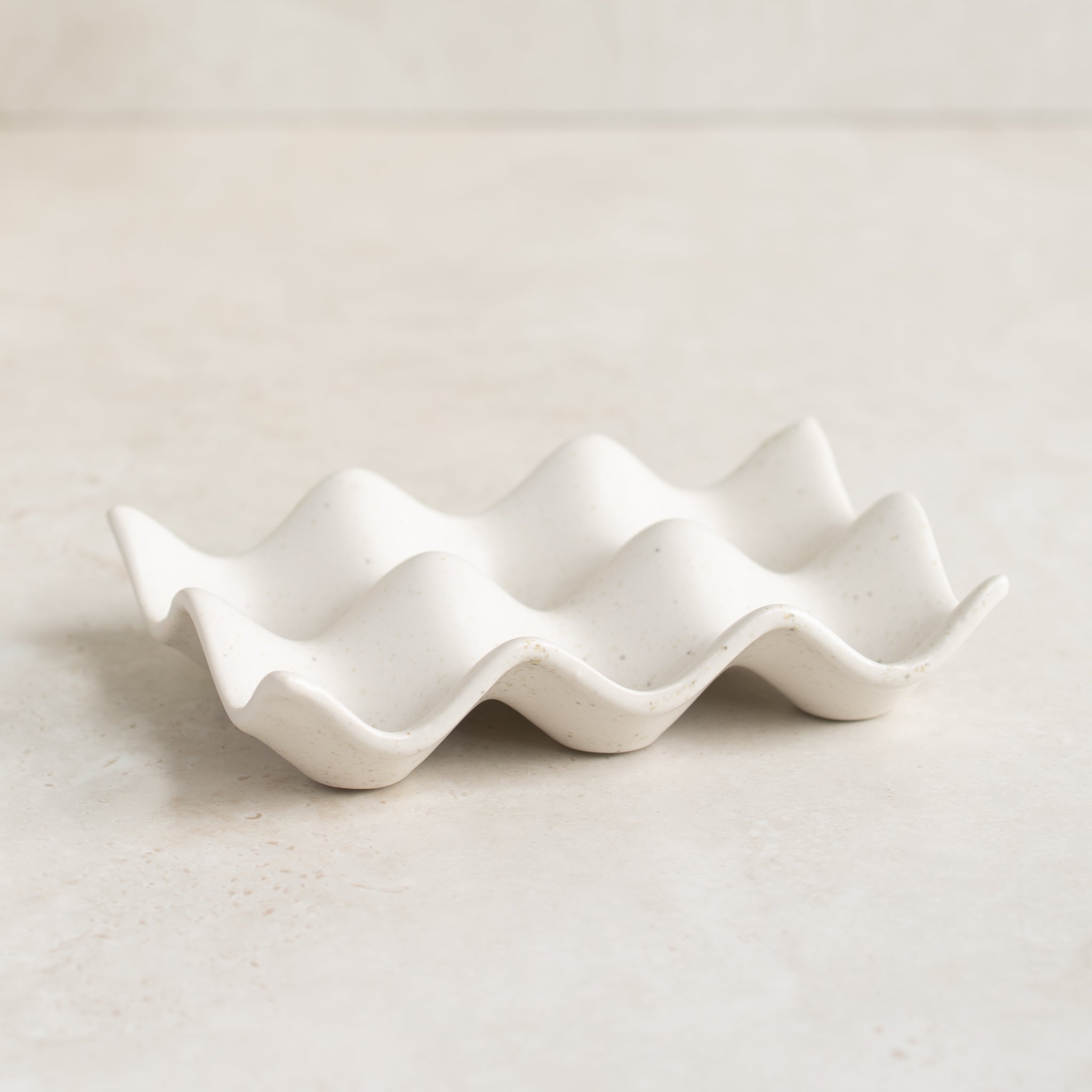 Ceramic Egg Tray | 6 | Nordic Vanilla