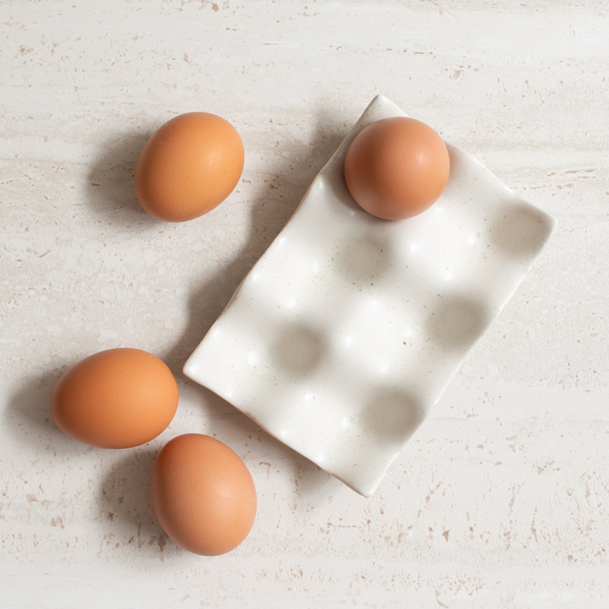 Ceramic Egg Tray | 6 | Nordic Vanilla