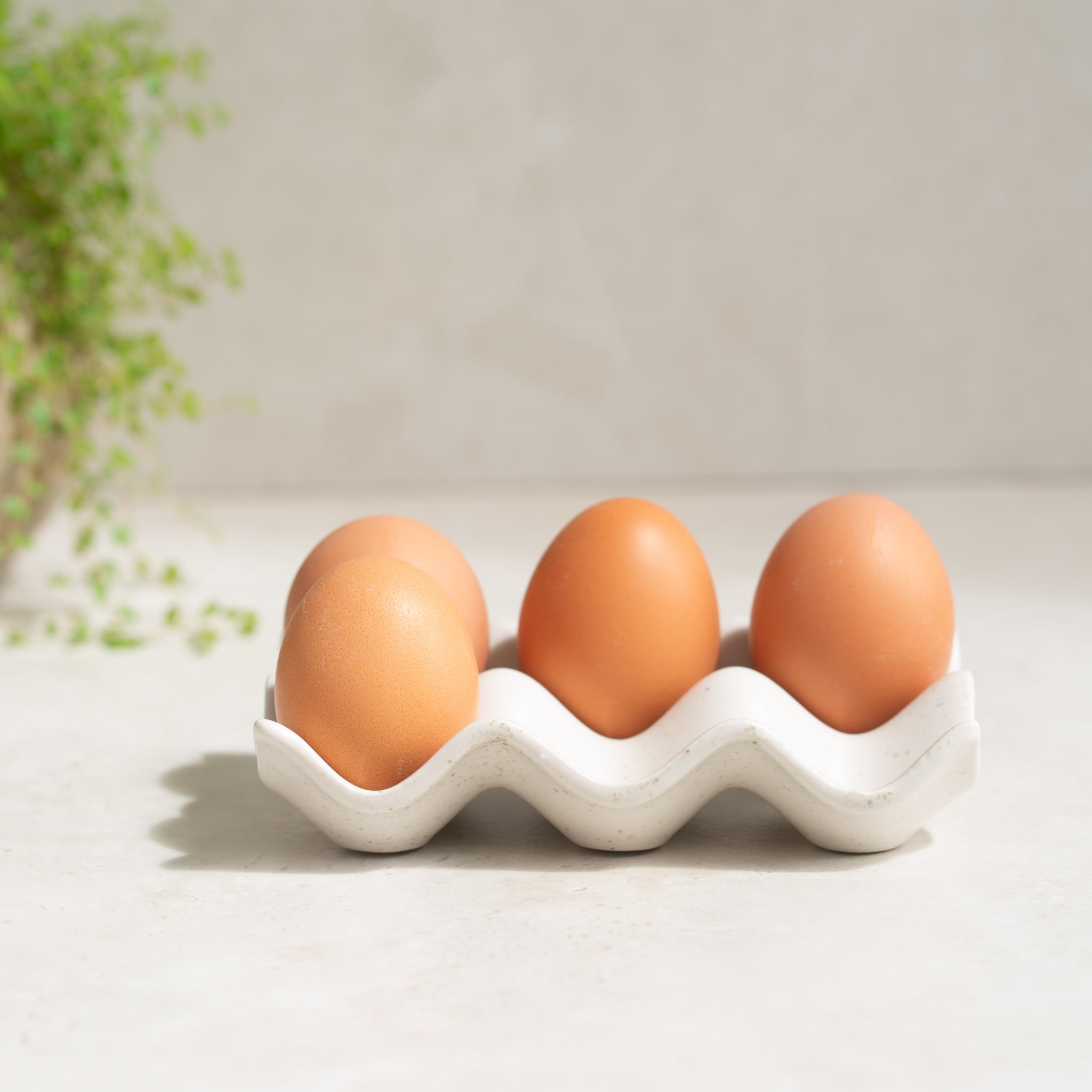 Ceramic Egg Tray | 6 | Nordic Vanilla
