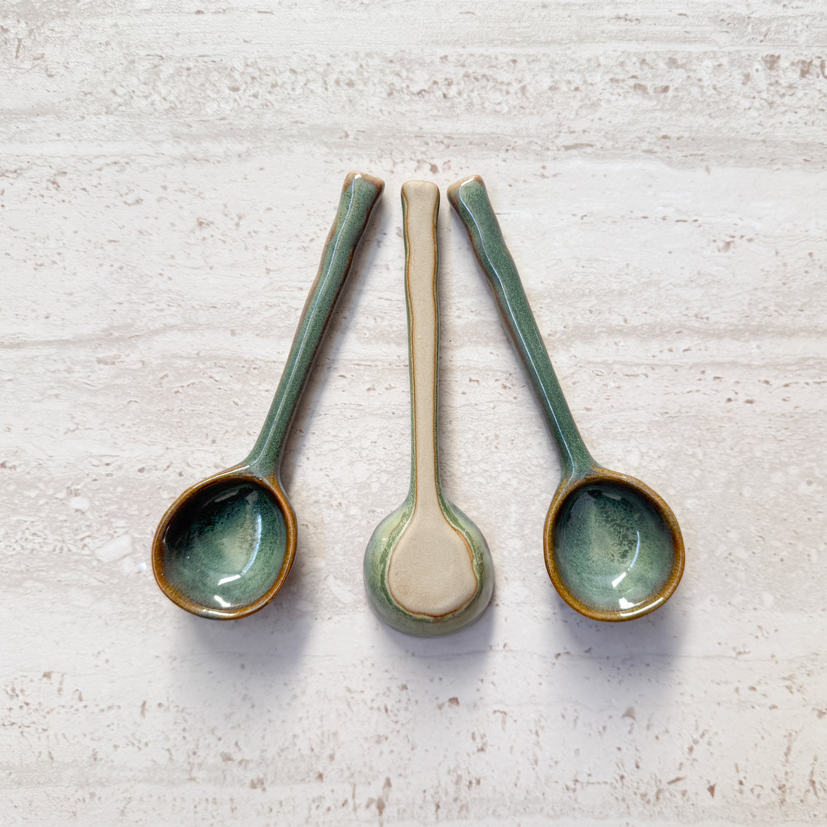 Ceramic Spoon | Set of 3 | Green