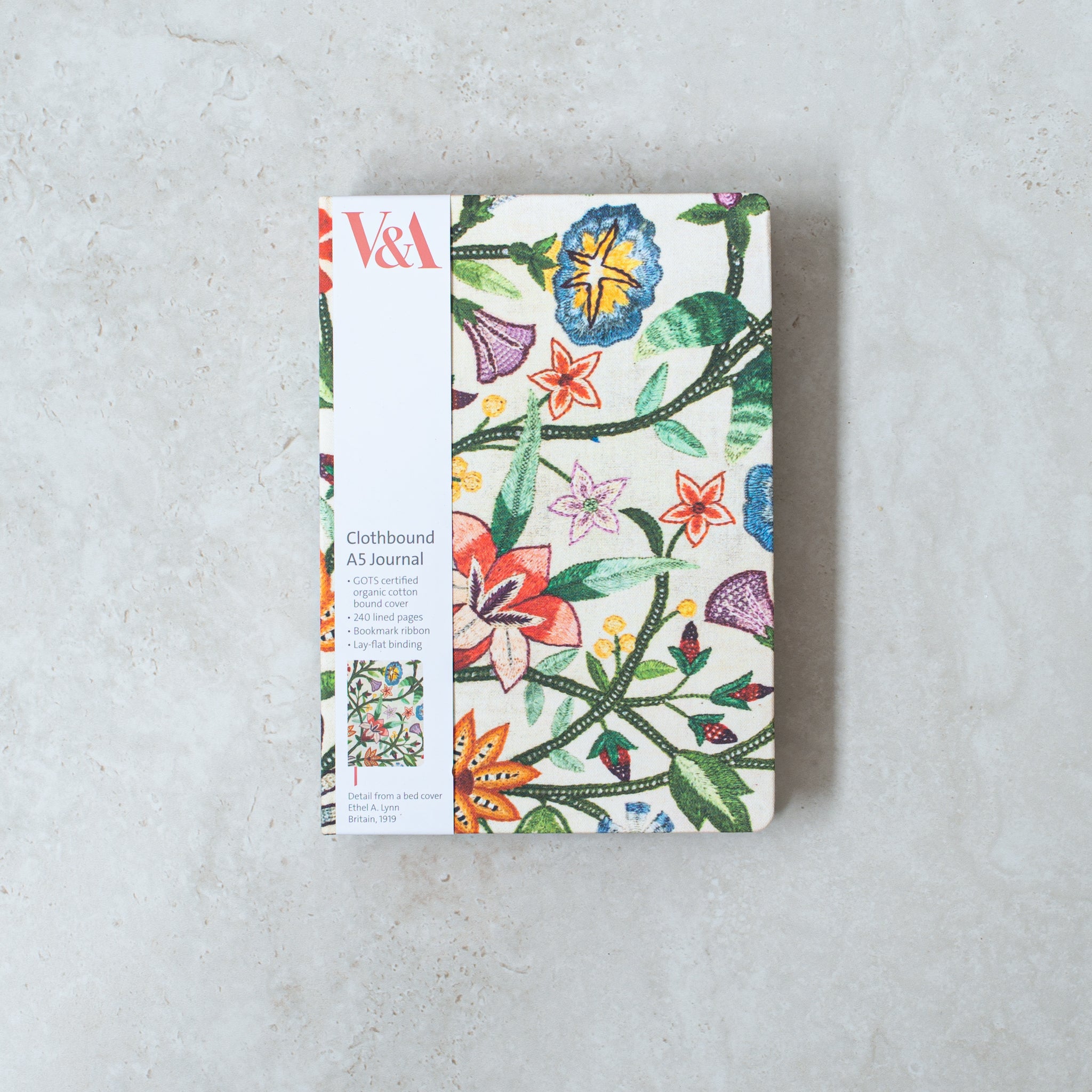 Clothbound Journal | A5 | Embroidered Bed Cover