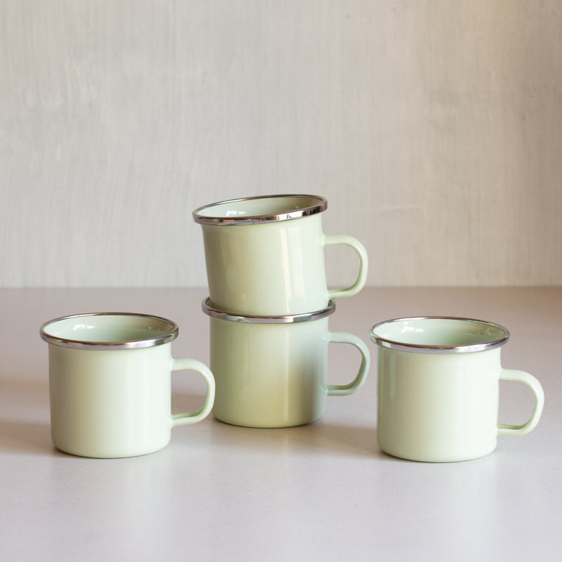 Enamel Mini Mug | Marvelous Minty Green | Set of 4