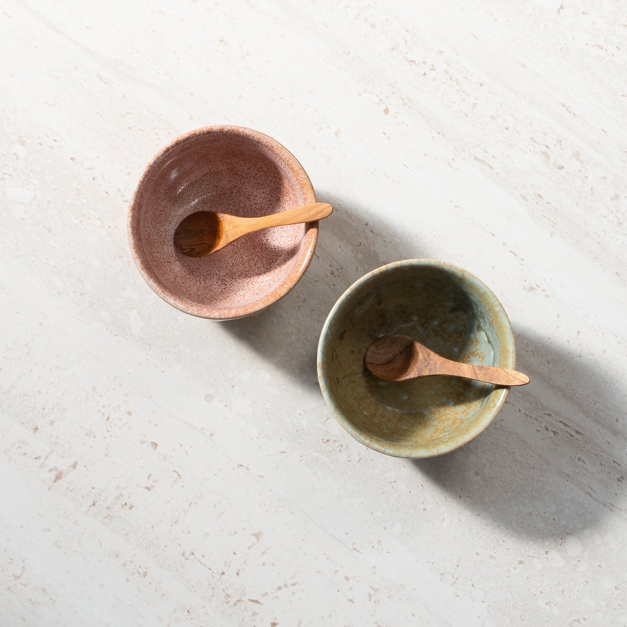 Franco Bowl | Rosa + Olive | Set/2 with Spoons