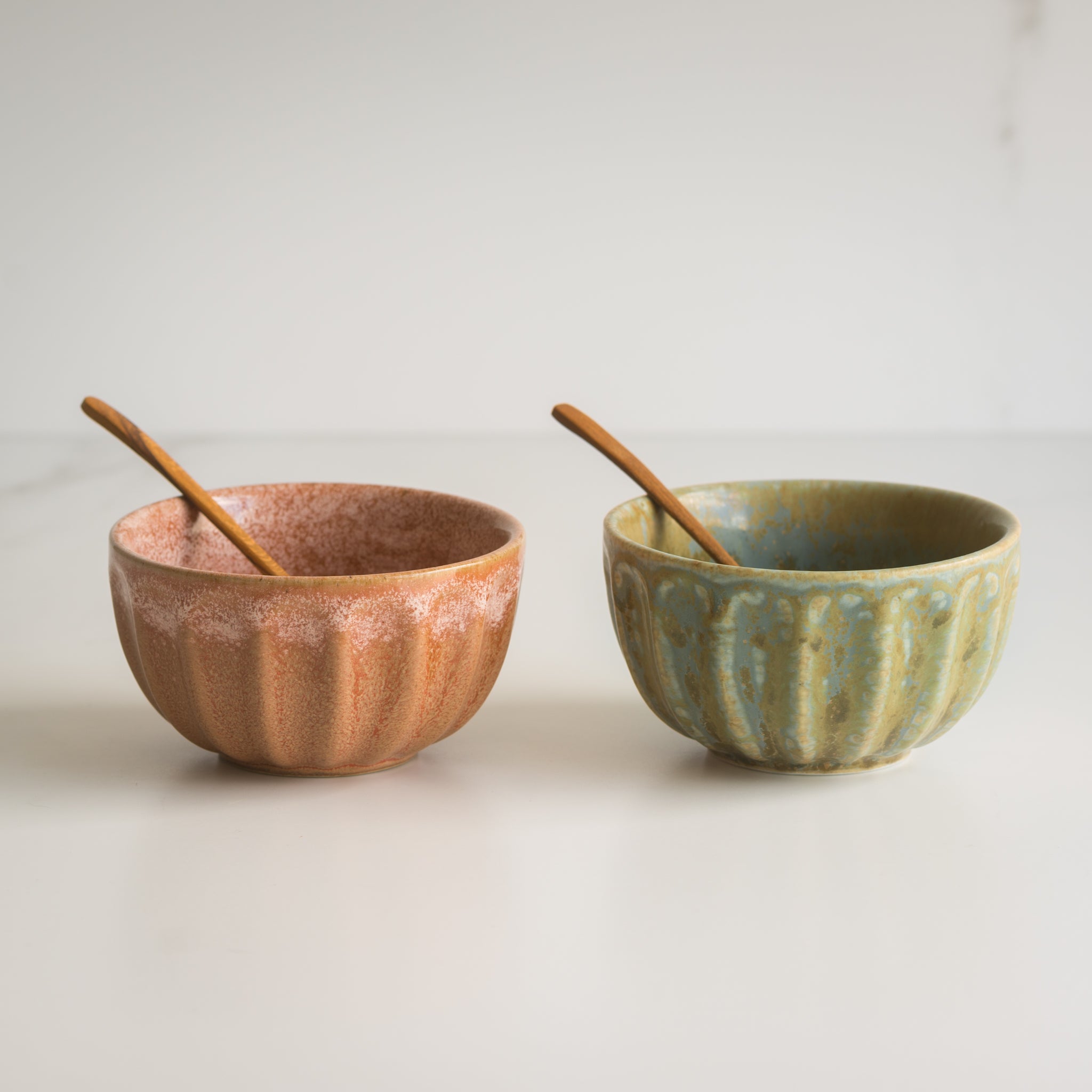 Franco Bowl | Rosa + Olive | Set/2 with Spoons