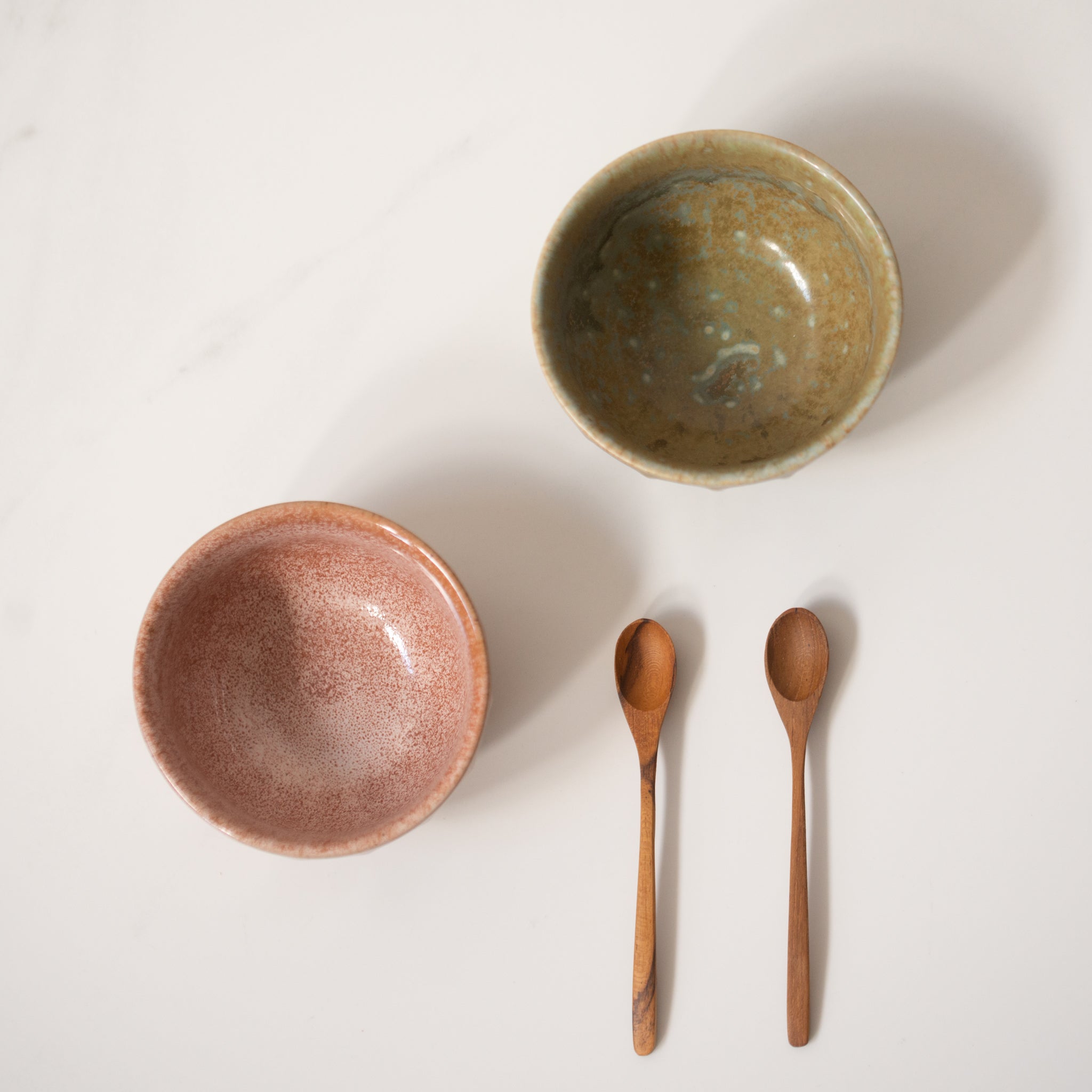 Franco Bowl | Rosa + Olive | Set/2 with Spoons