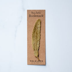 Gold Feather Bookmark | By Folklore Home Store
