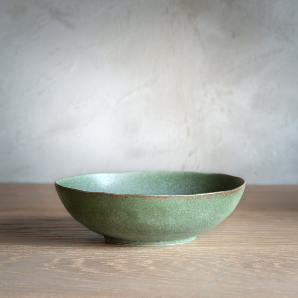 Japanese Ceramics | Green Fade | Oval Bowl | Large