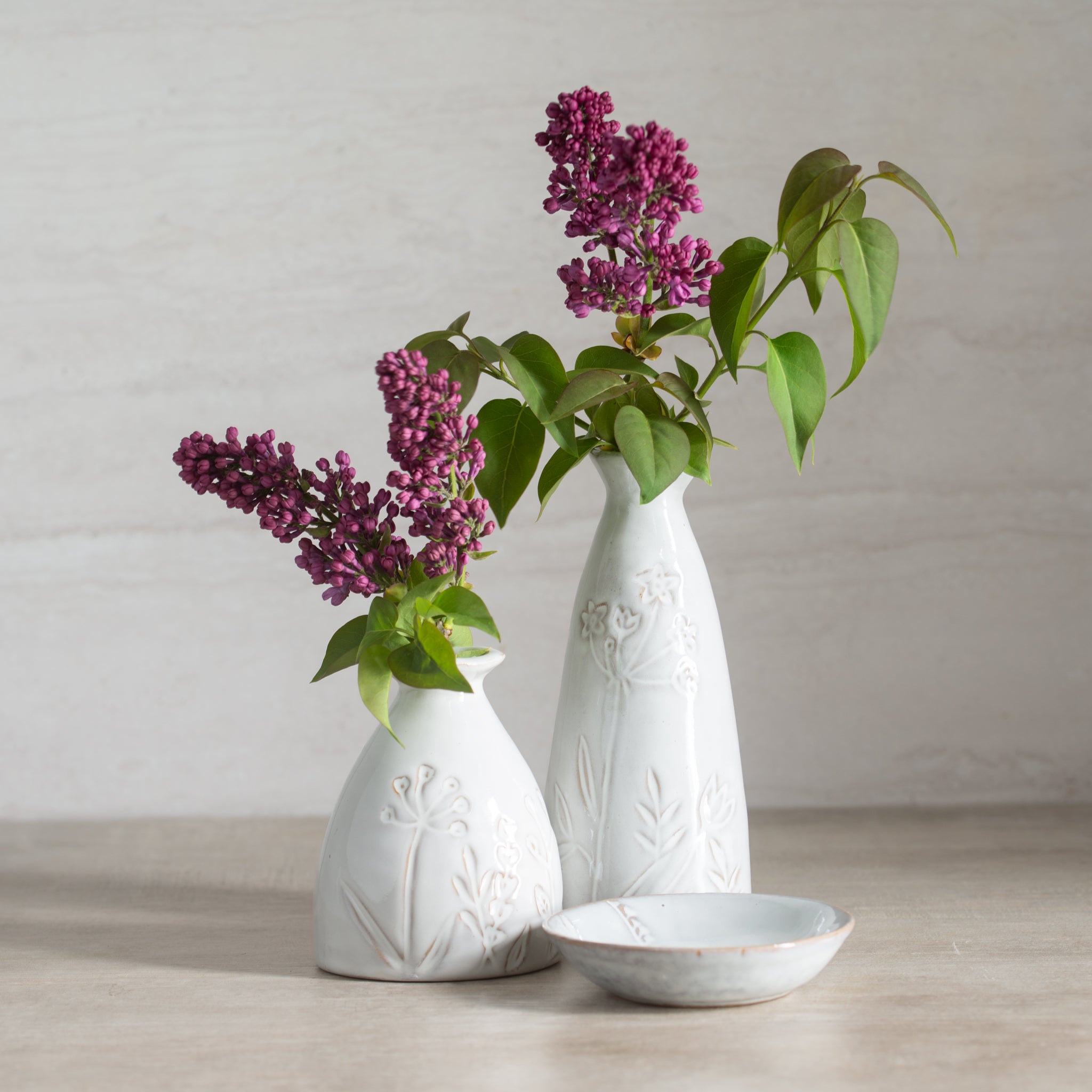 Hedgerow Ceramic Trinket Dish | White
