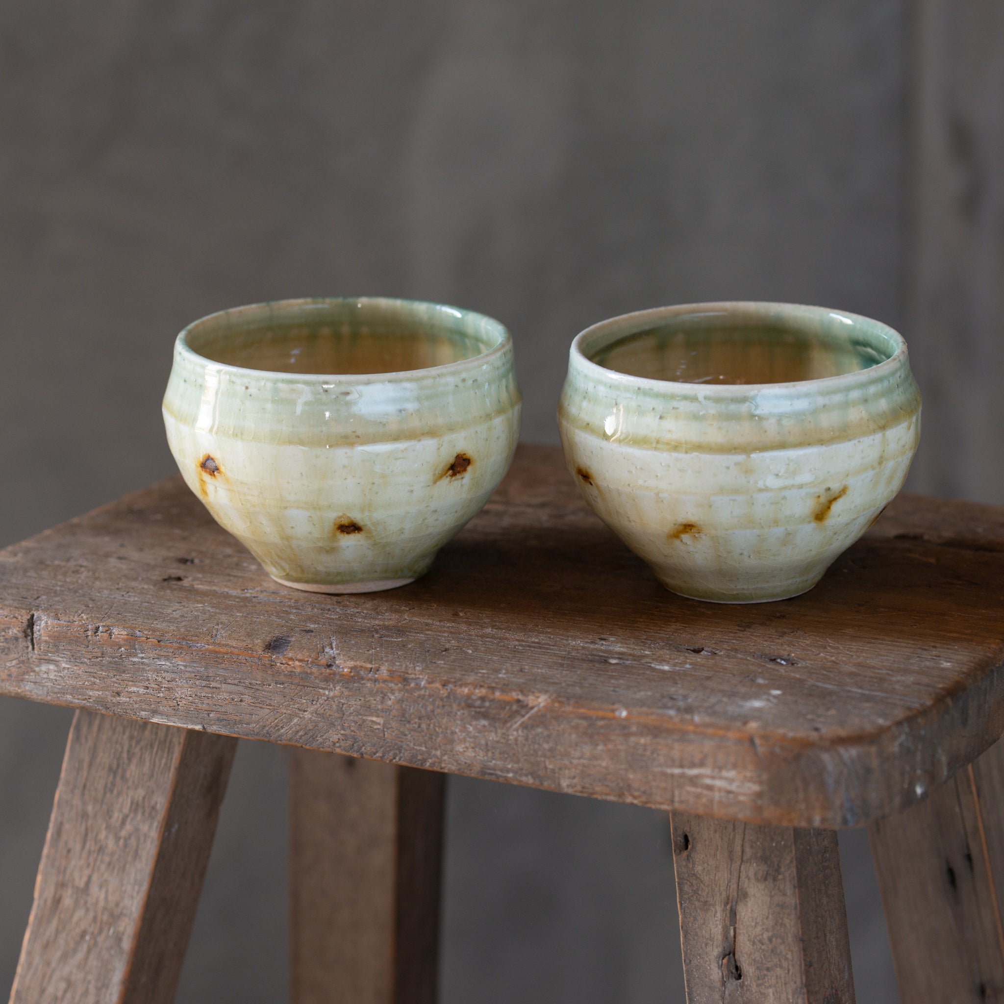 Japanese Ceramics | Ippuku |Tea Bowl | Set of 2