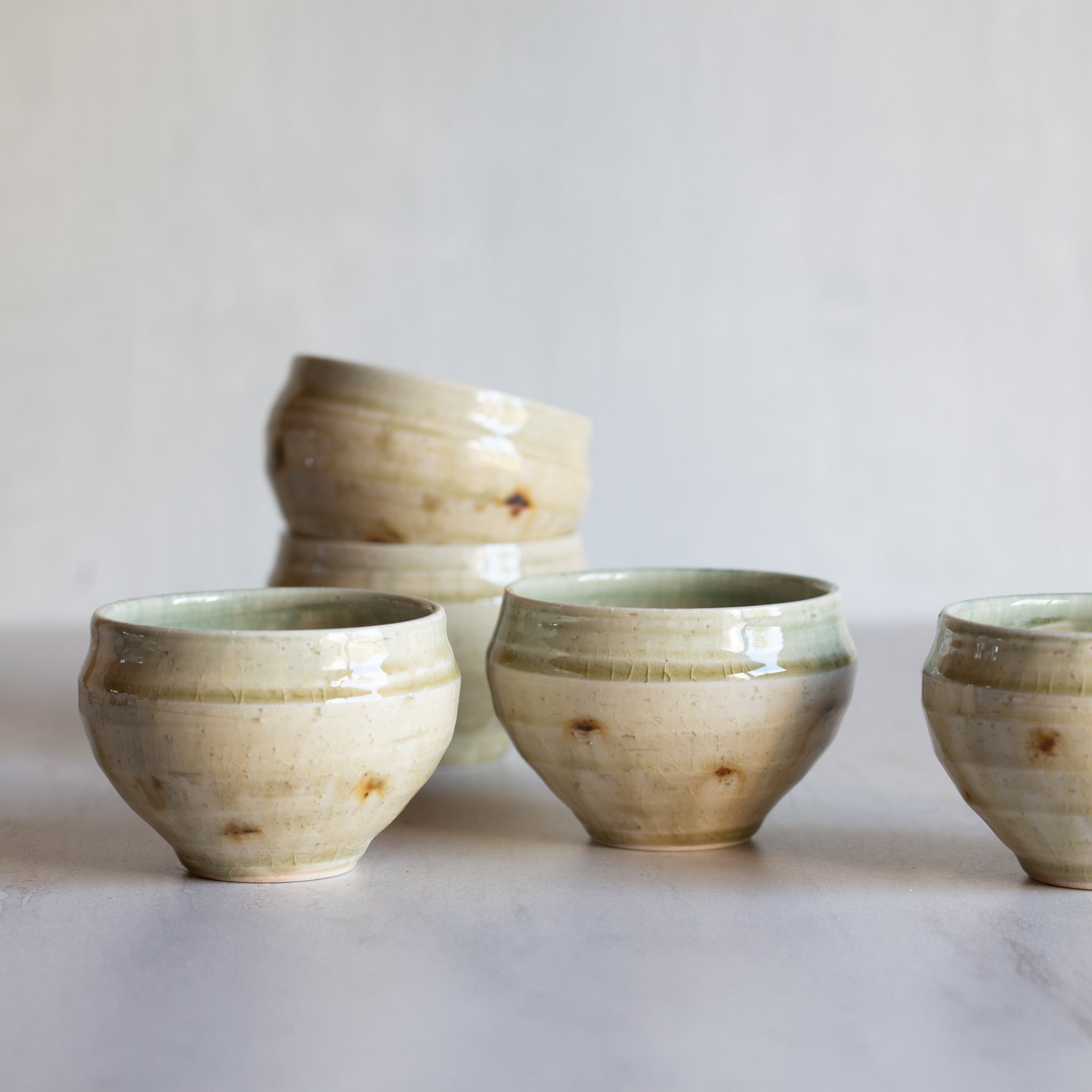 Japanese Ceramics | Ippuku |Tea Bowl | Set of 2