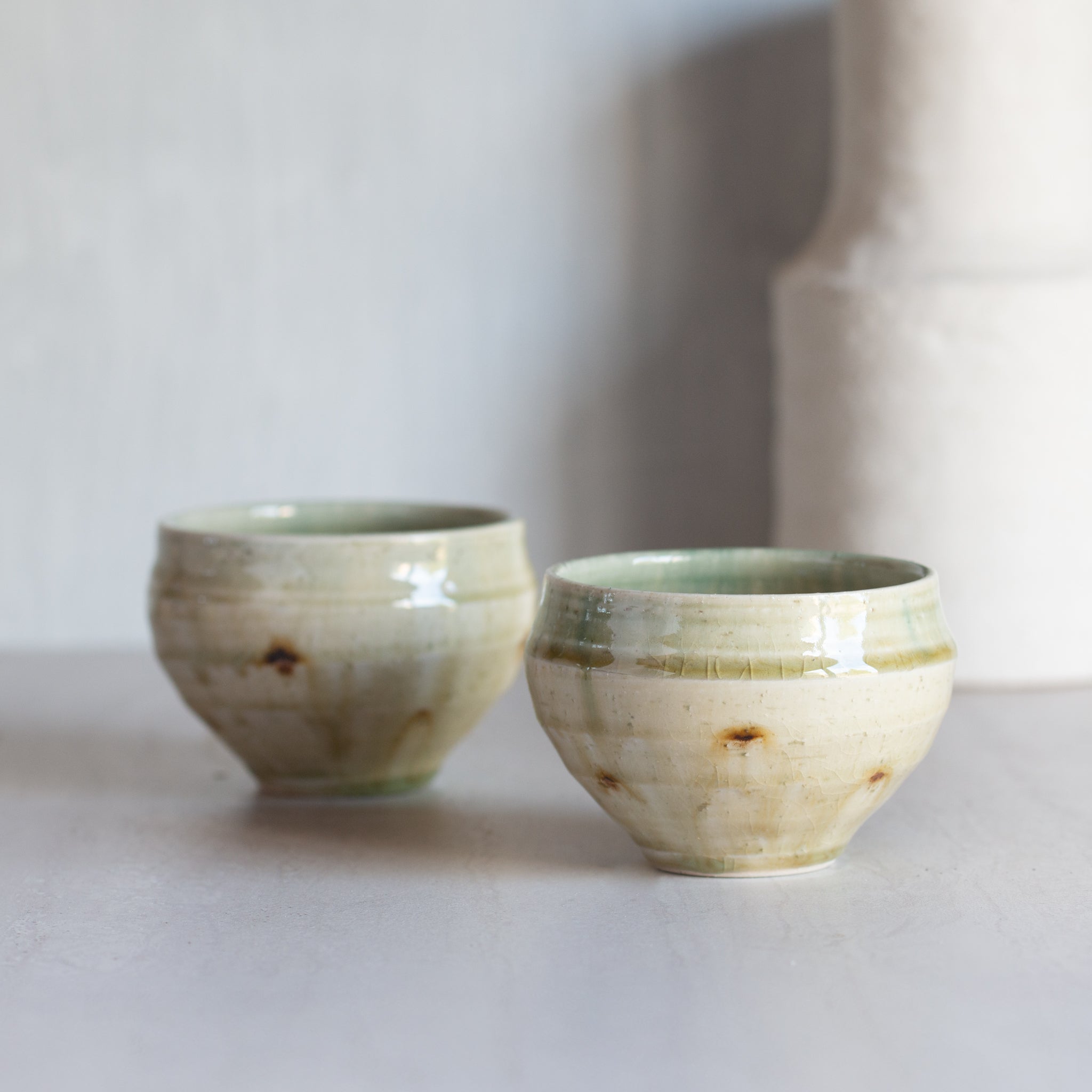 Japanese Ceramics | Ippuku |Tea Bowl | Set of 2