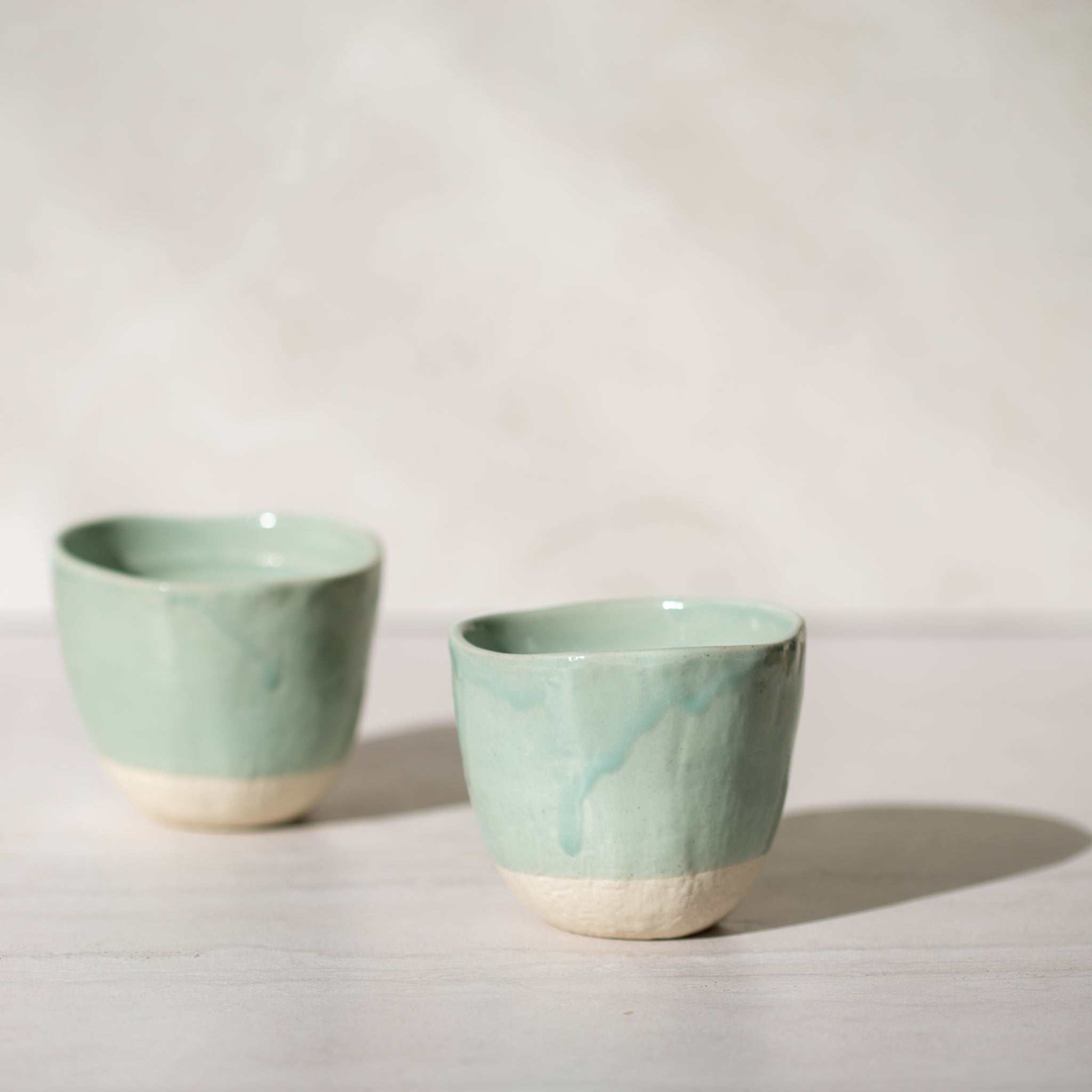Japanese Ceramics | Lopsided Mug | Teal | Small
