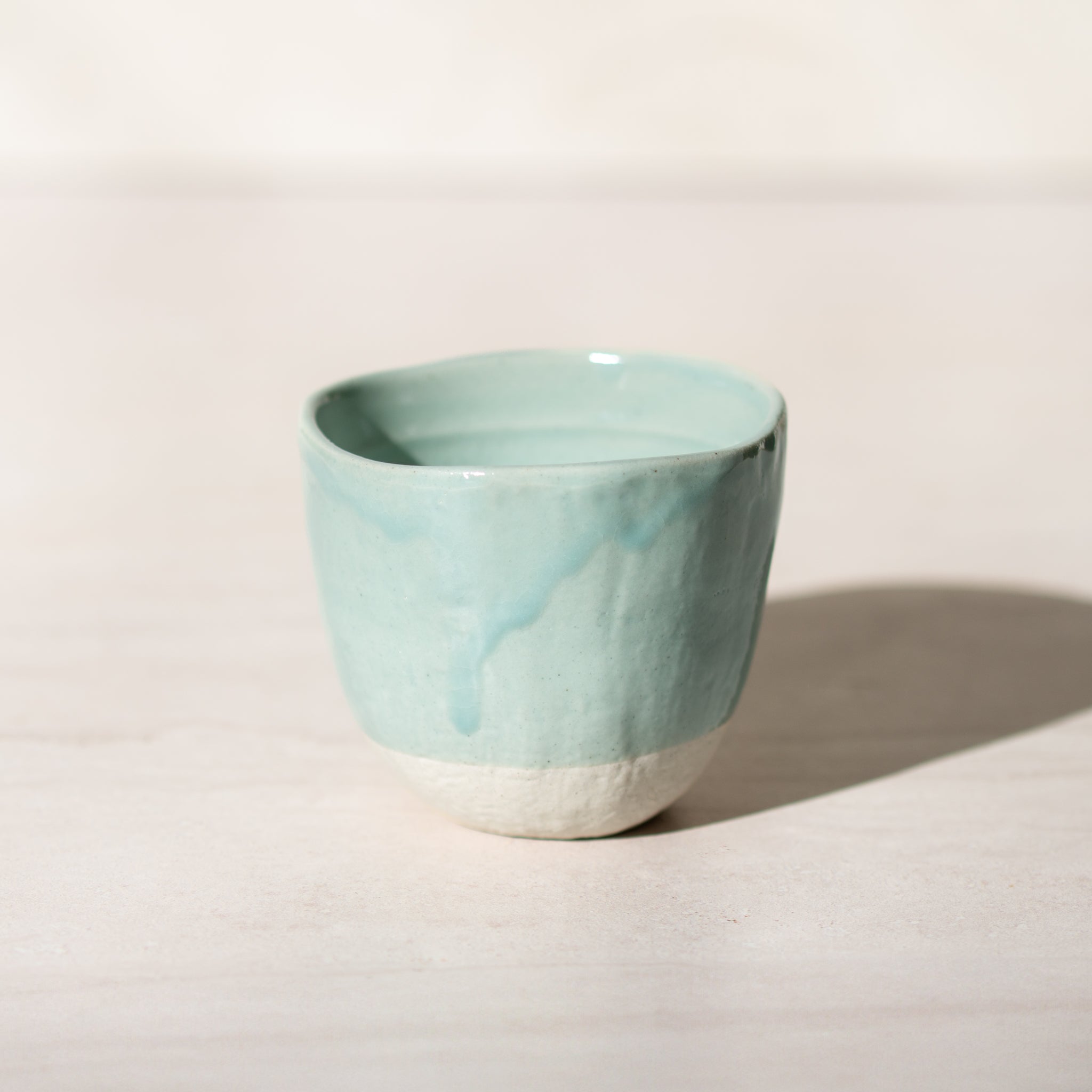 Japanese Ceramics | Lopsided Mug | Teal | Small