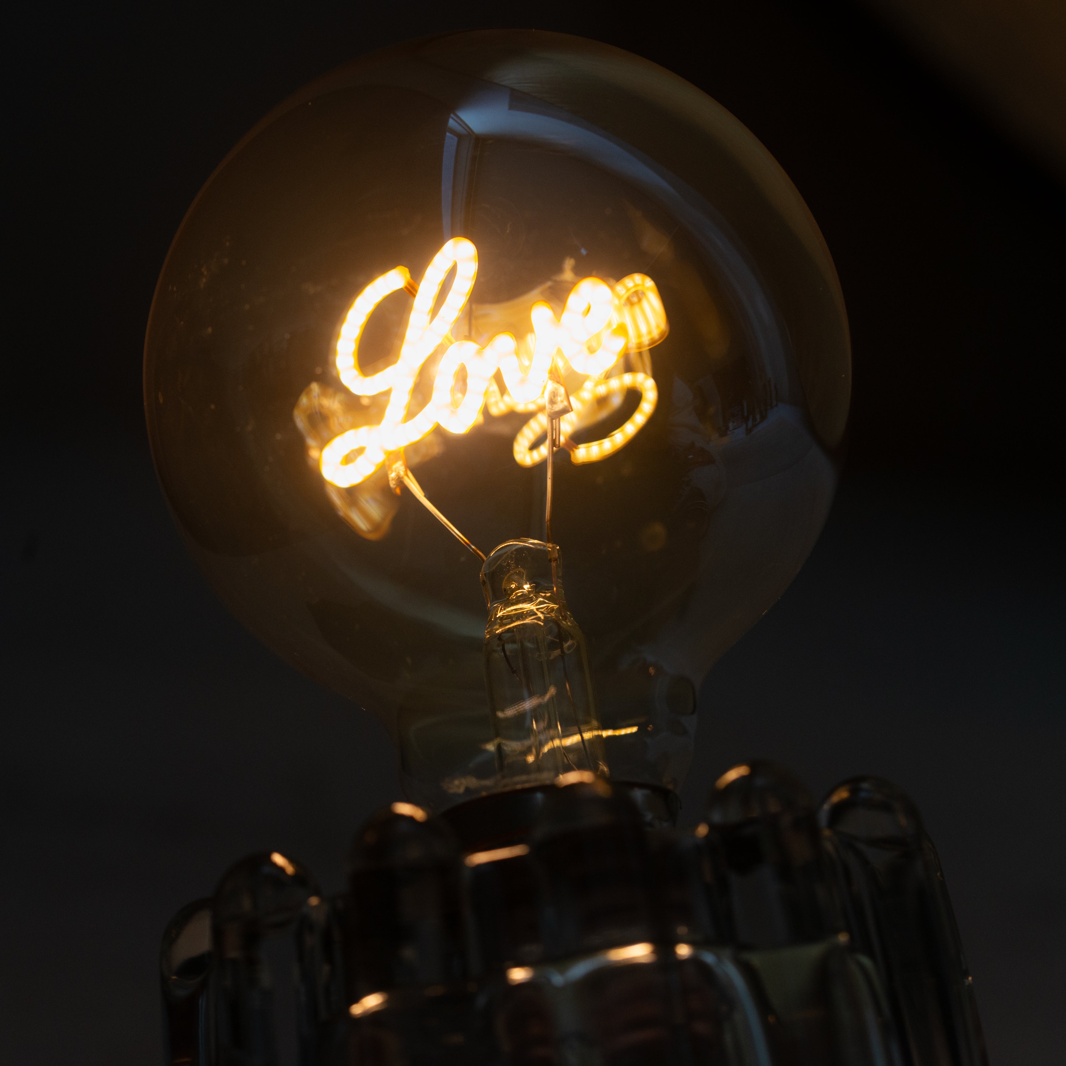 Glass Love Lamp | Grey