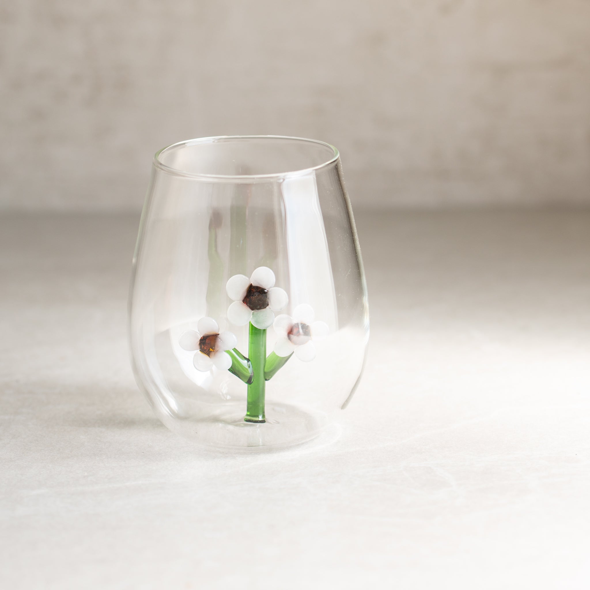 Manuka Flower Glass Tumbler