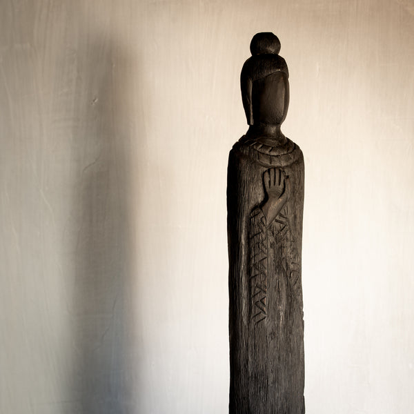 Wooden Buddha | Black | Medium