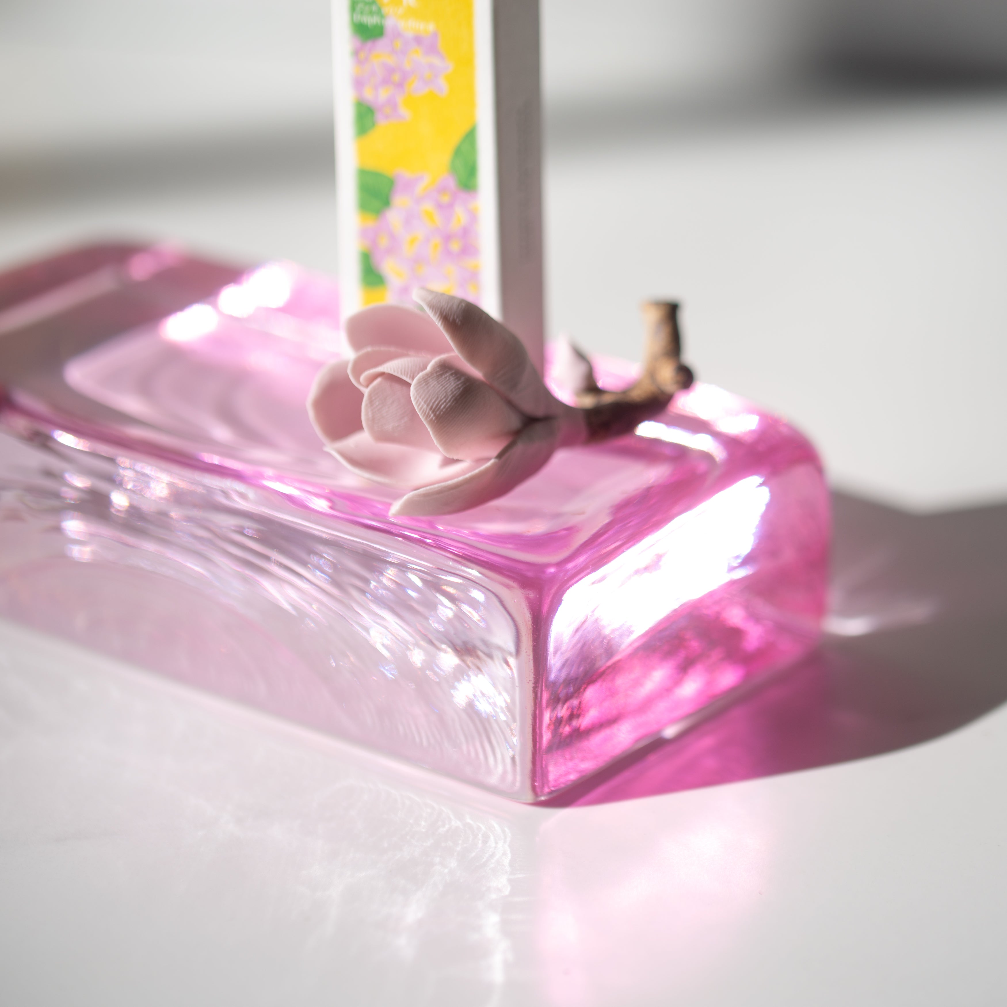 Glass Brick Sculpture | Pink