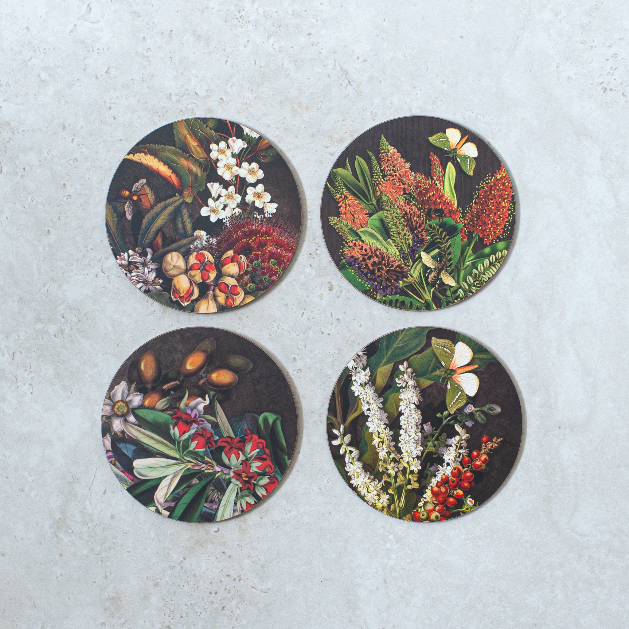 NZ Coasters | Flora + Fauna | Set of 4