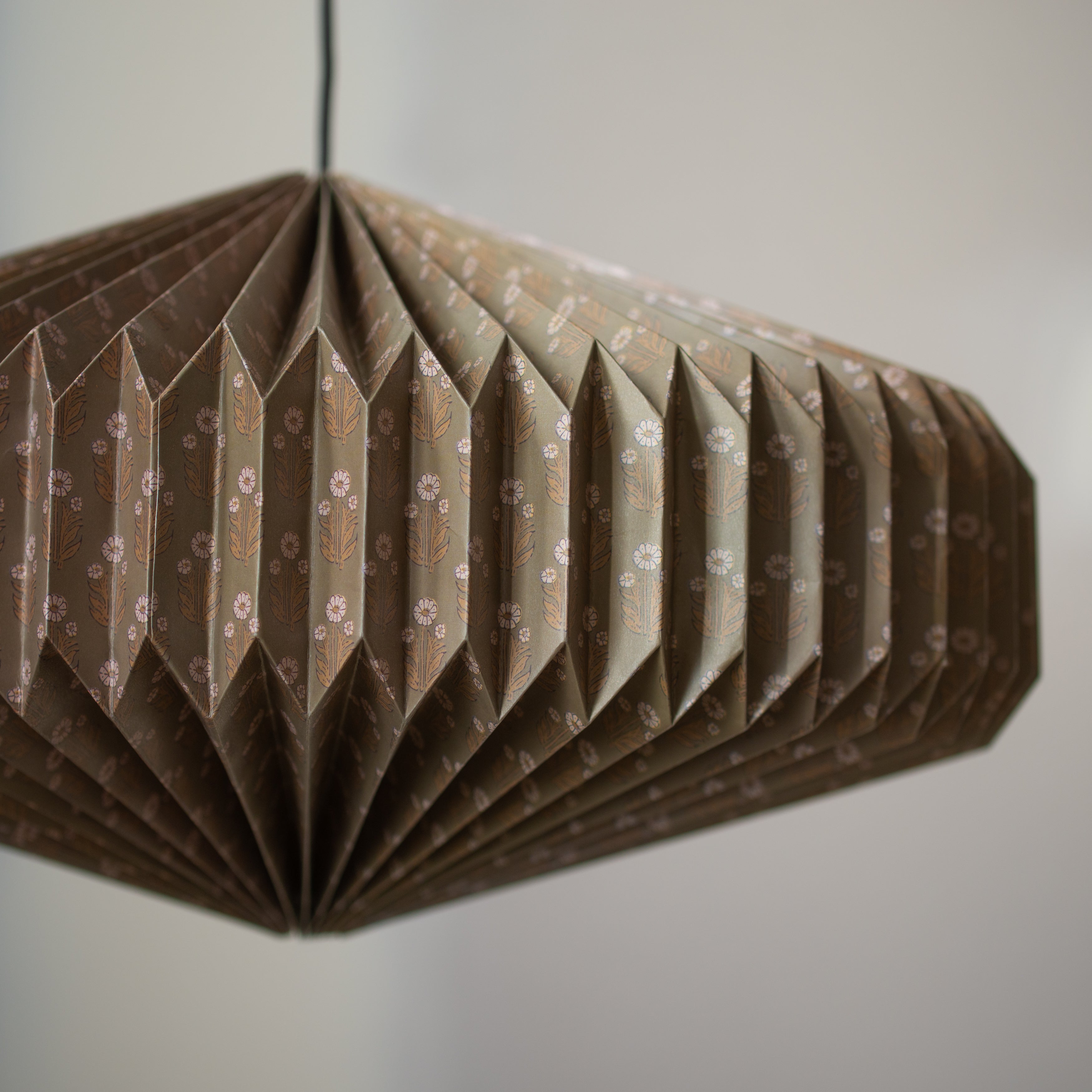 Pleated | Paper Light Shade | Orbit | Green