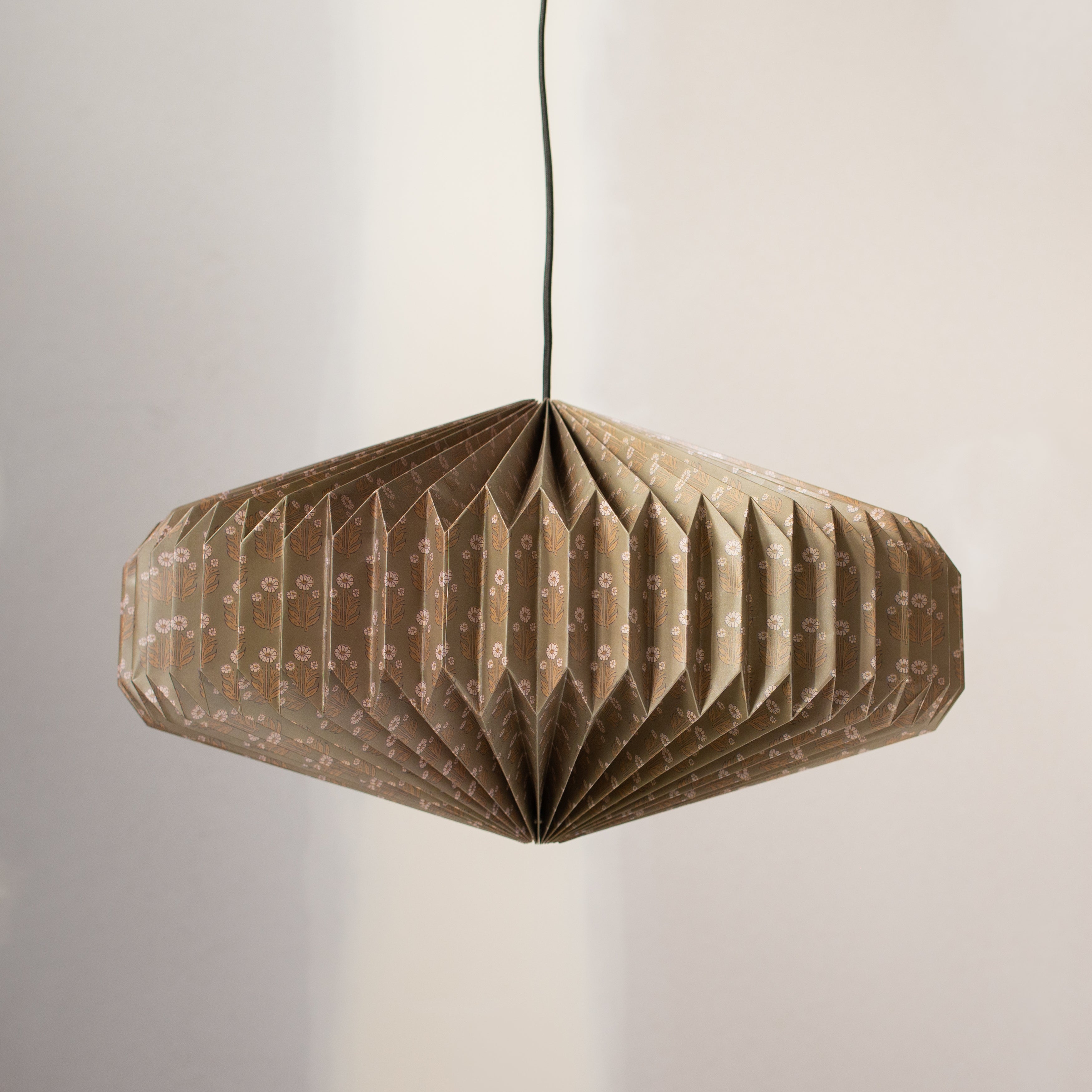 Pleated | Paper Light Shade | Orbit | Green