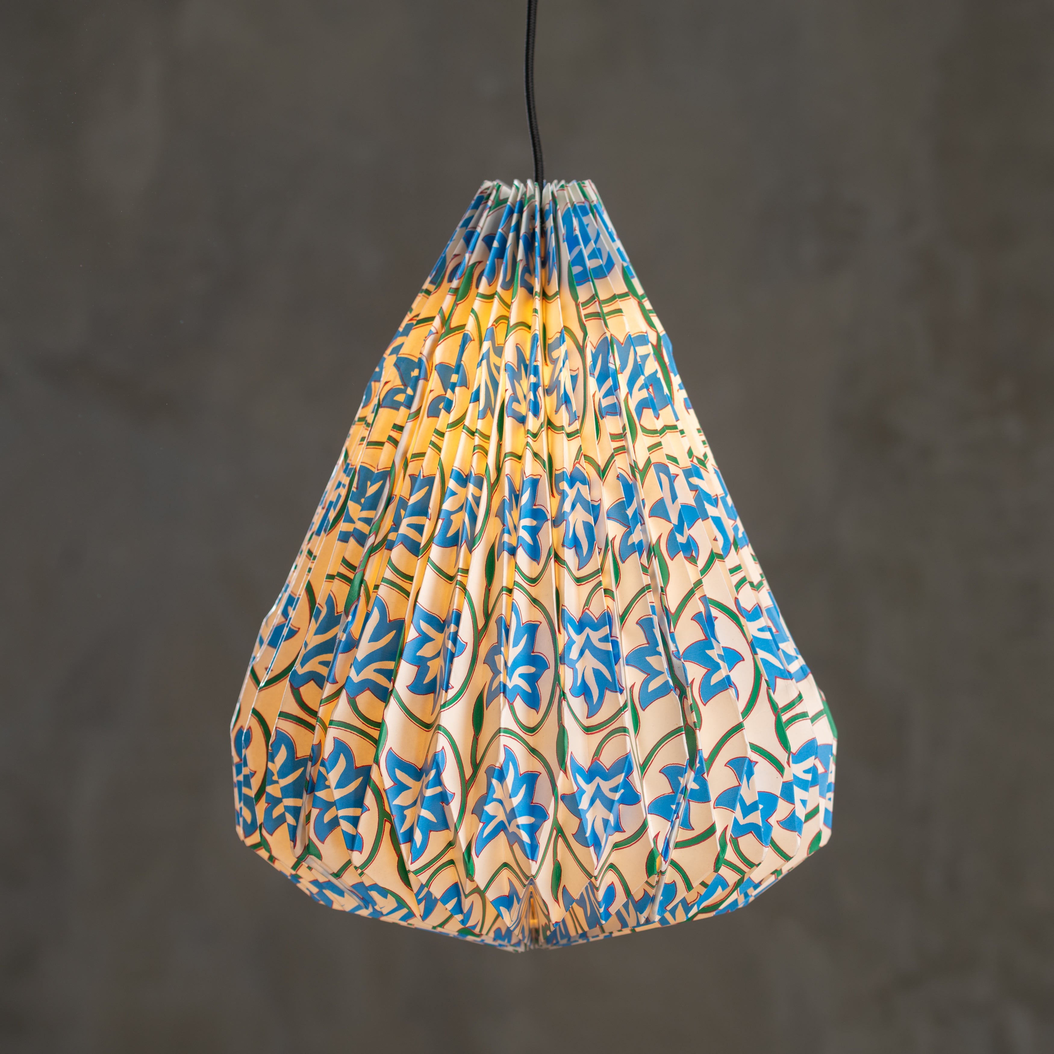 Pleated | Paper Light Shade | Teardrop | Garden