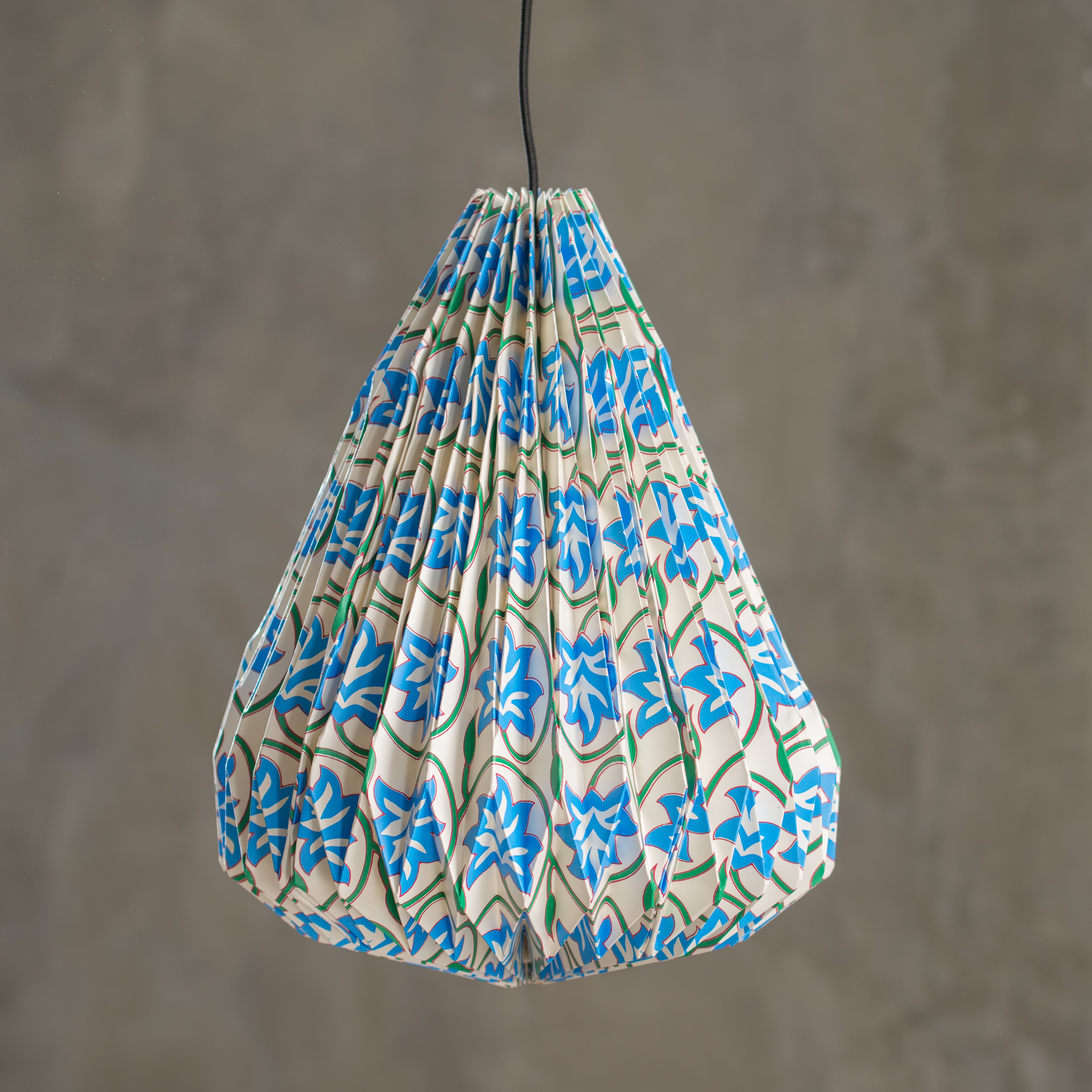 Pleated | Paper Light Shade | Teardrop | Garden