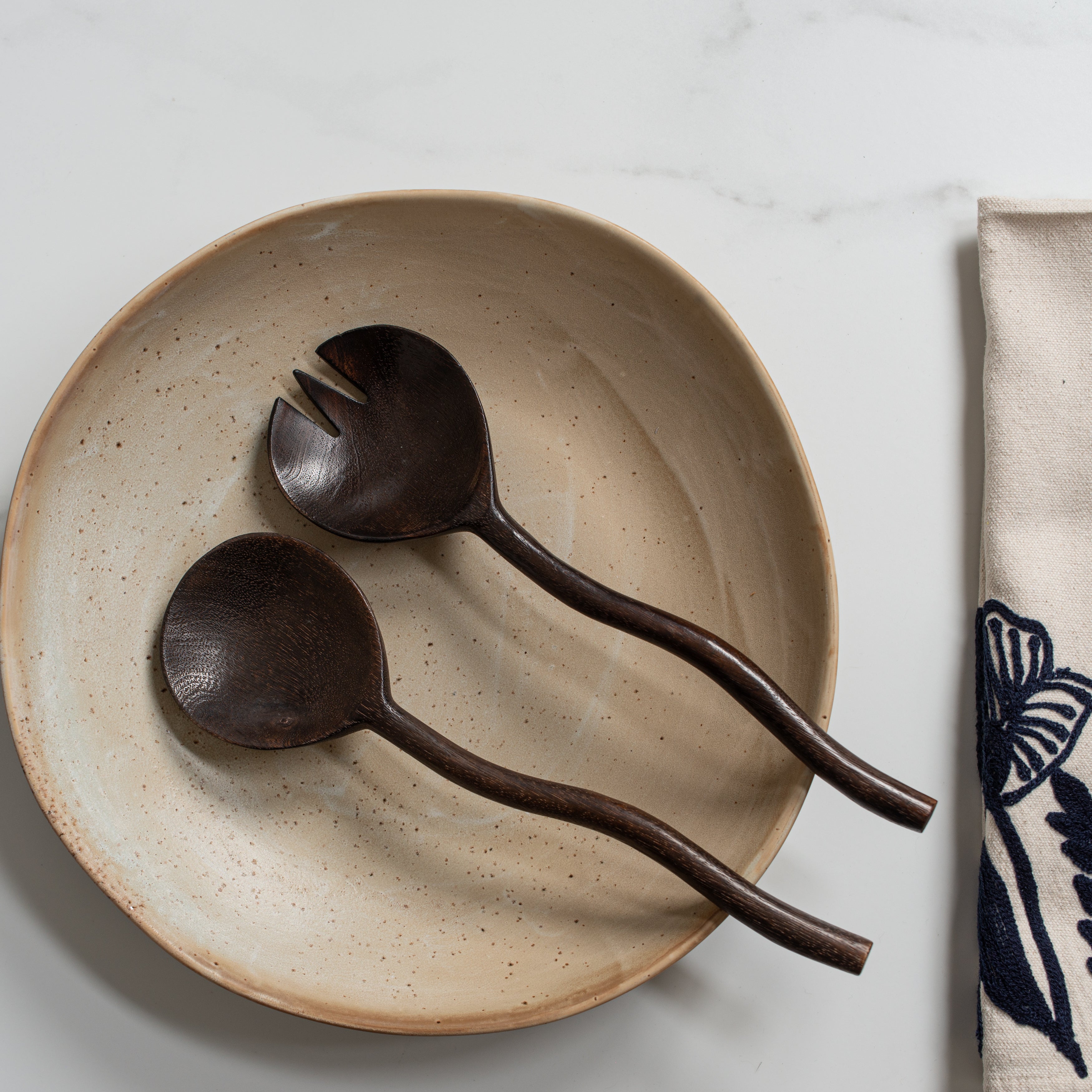 Salad Servers | Ripple | Walnut