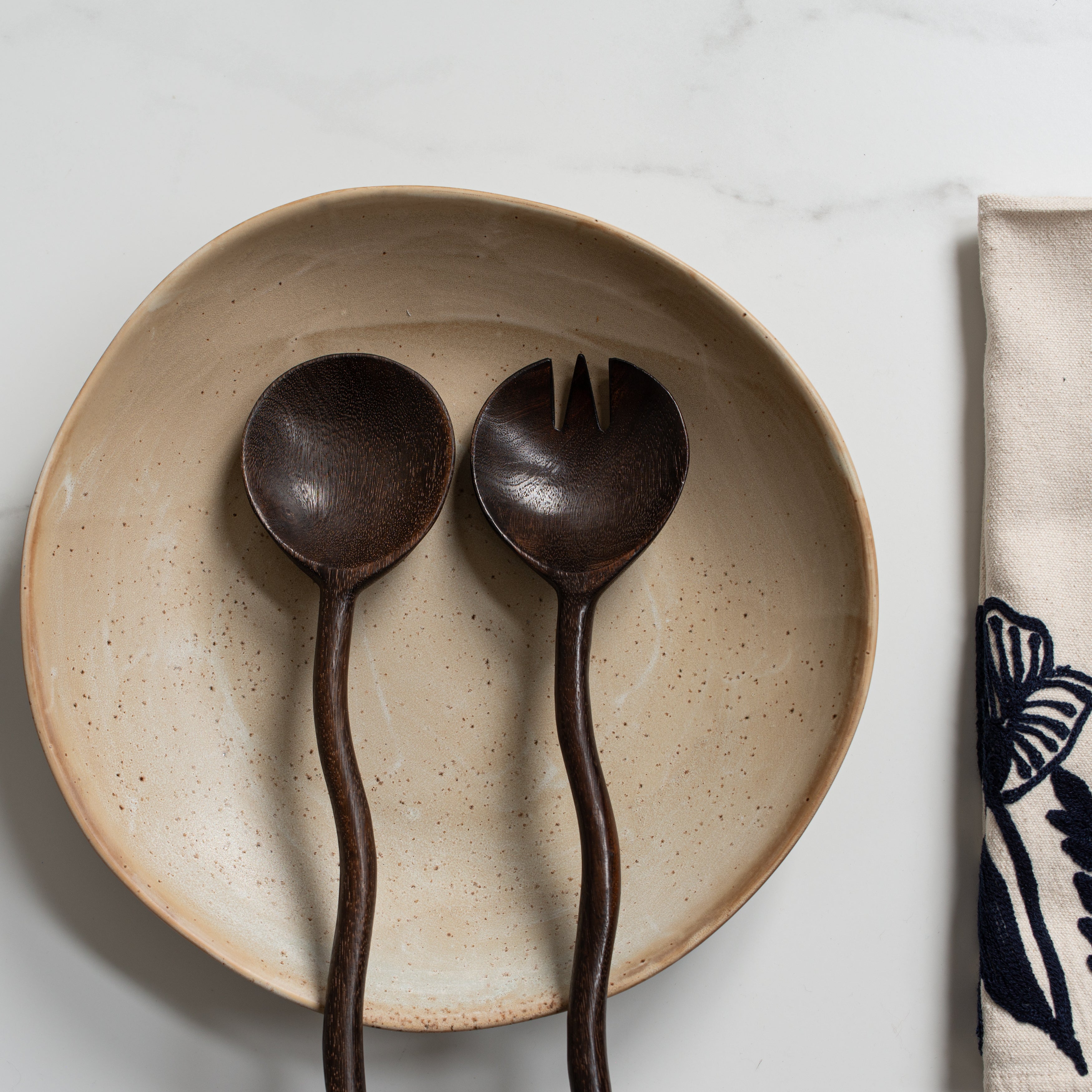 Salad Servers | Ripple | Walnut