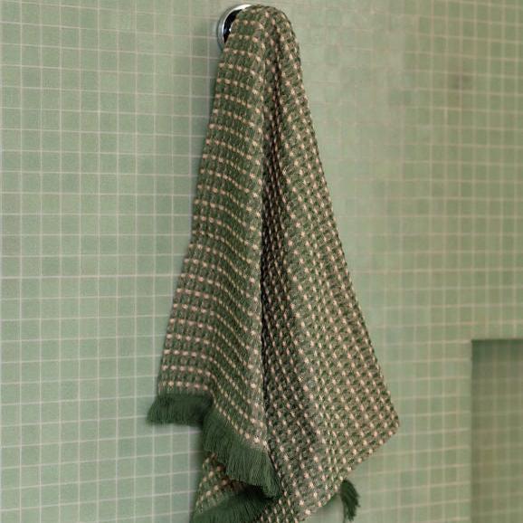 Waffle Hand Towel | Spirulina + Butter | Aalto