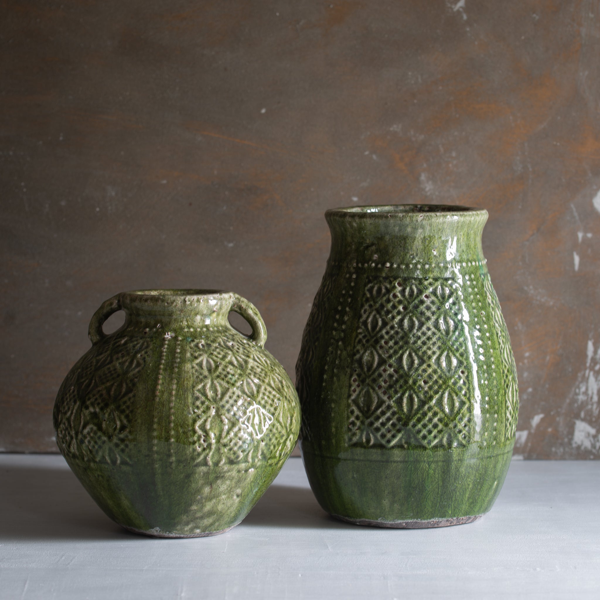 Sira Ceramic Vase | Green