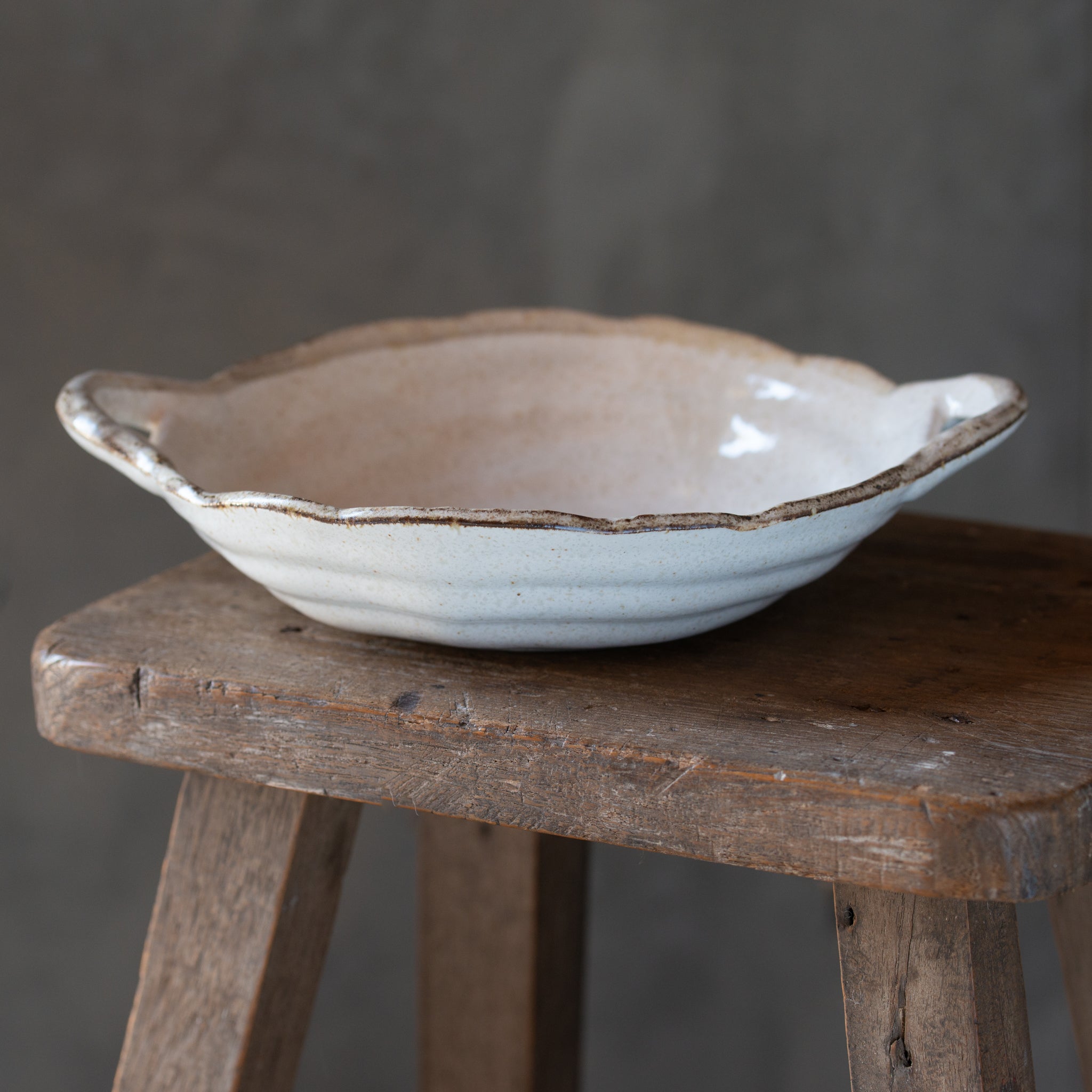 Japanese Ceramics | Shirokaratsu | Serving Dish with Handles