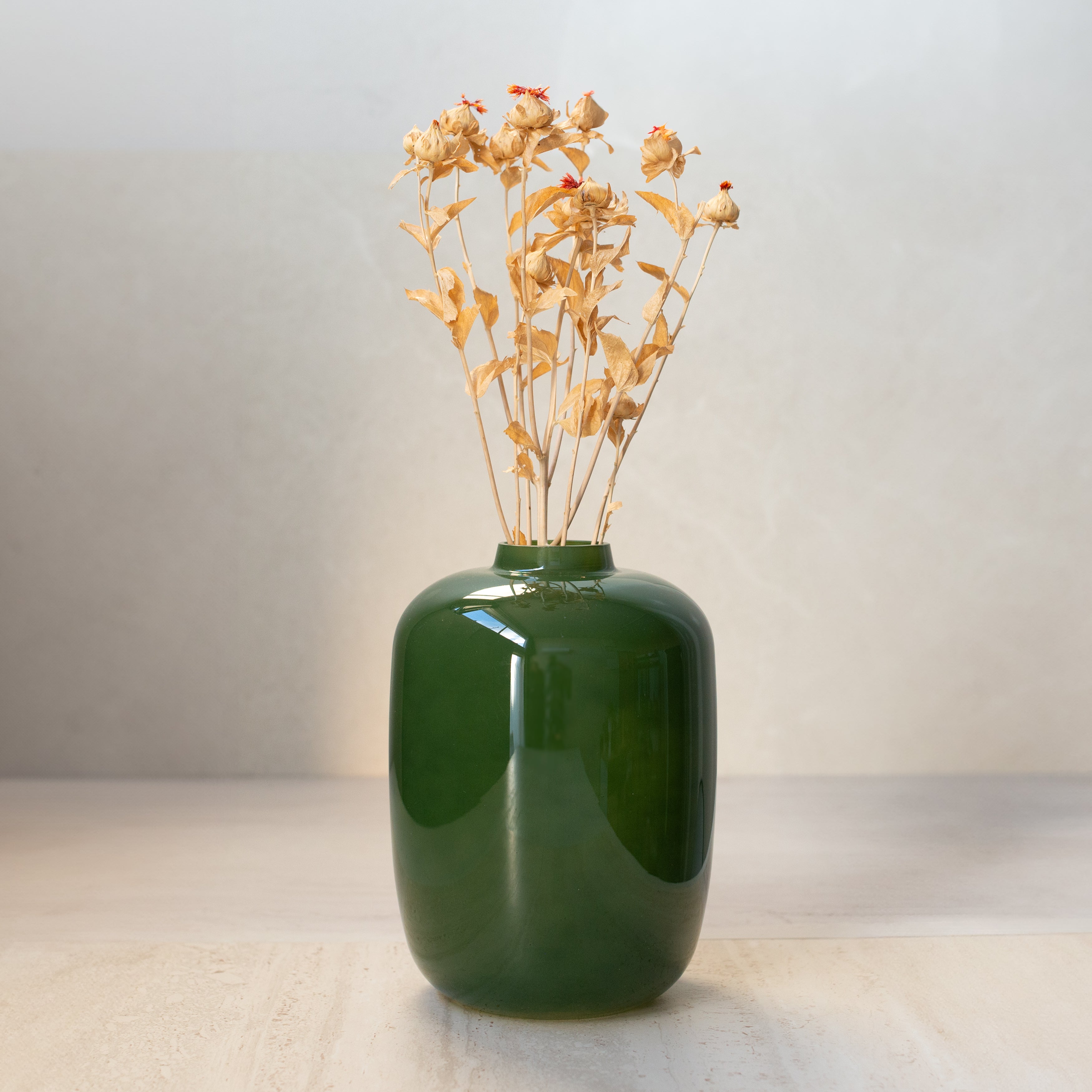 Glass Vase | Green | Sofiya