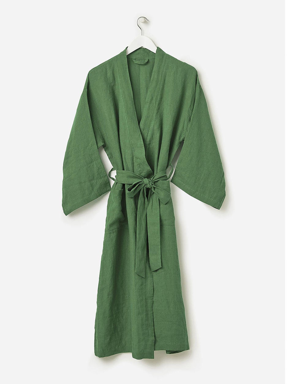 Linen Robe | Spearmint | Large