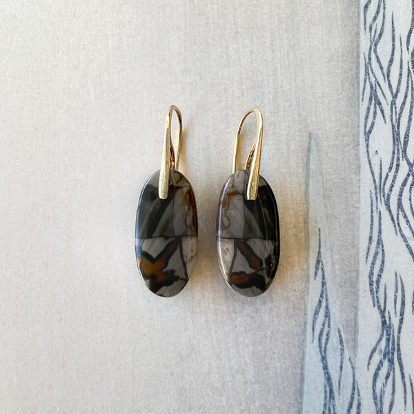 Natural Stone Earrings | Polychrome Jasper B