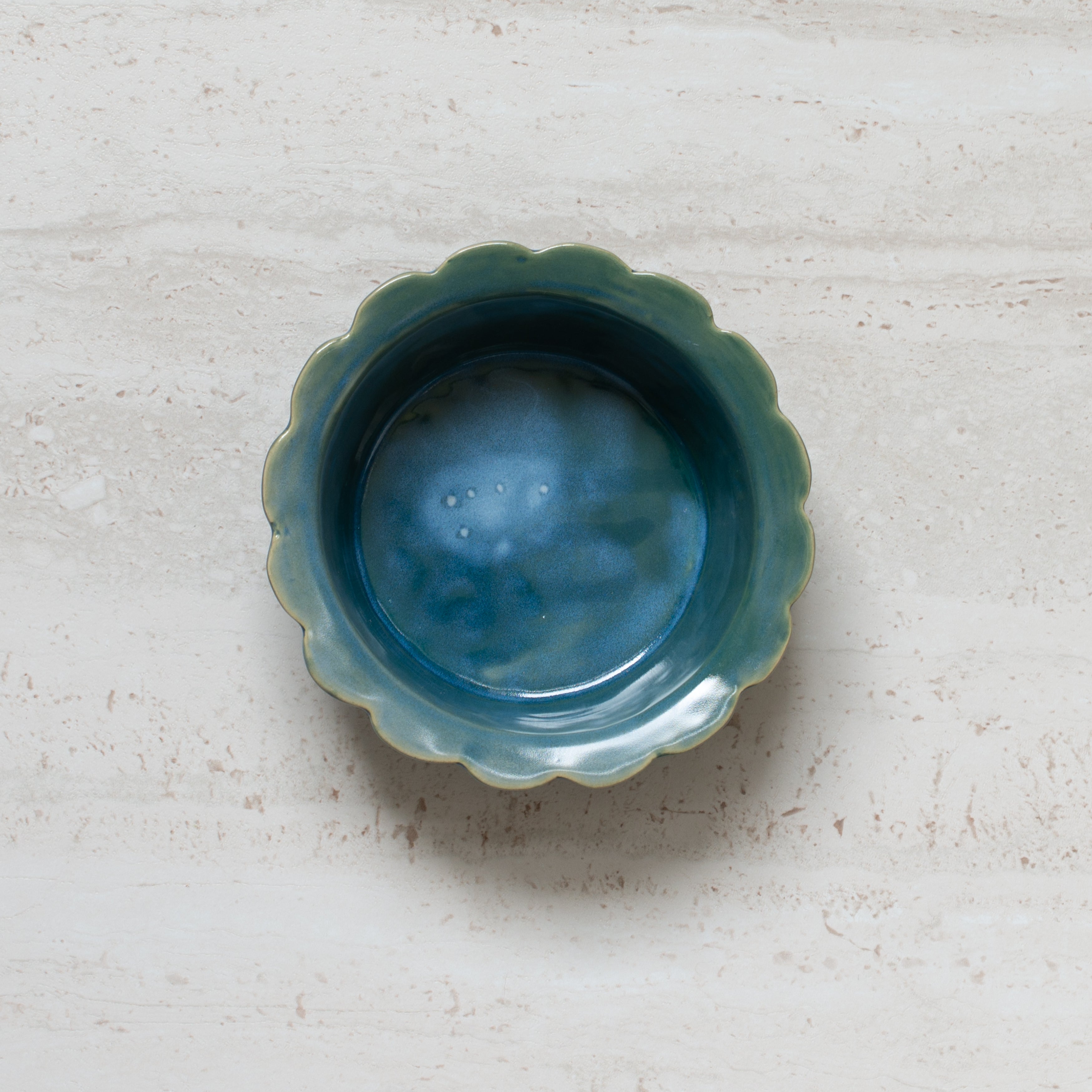 Tarta Round Ceramic Dish | Blue Green