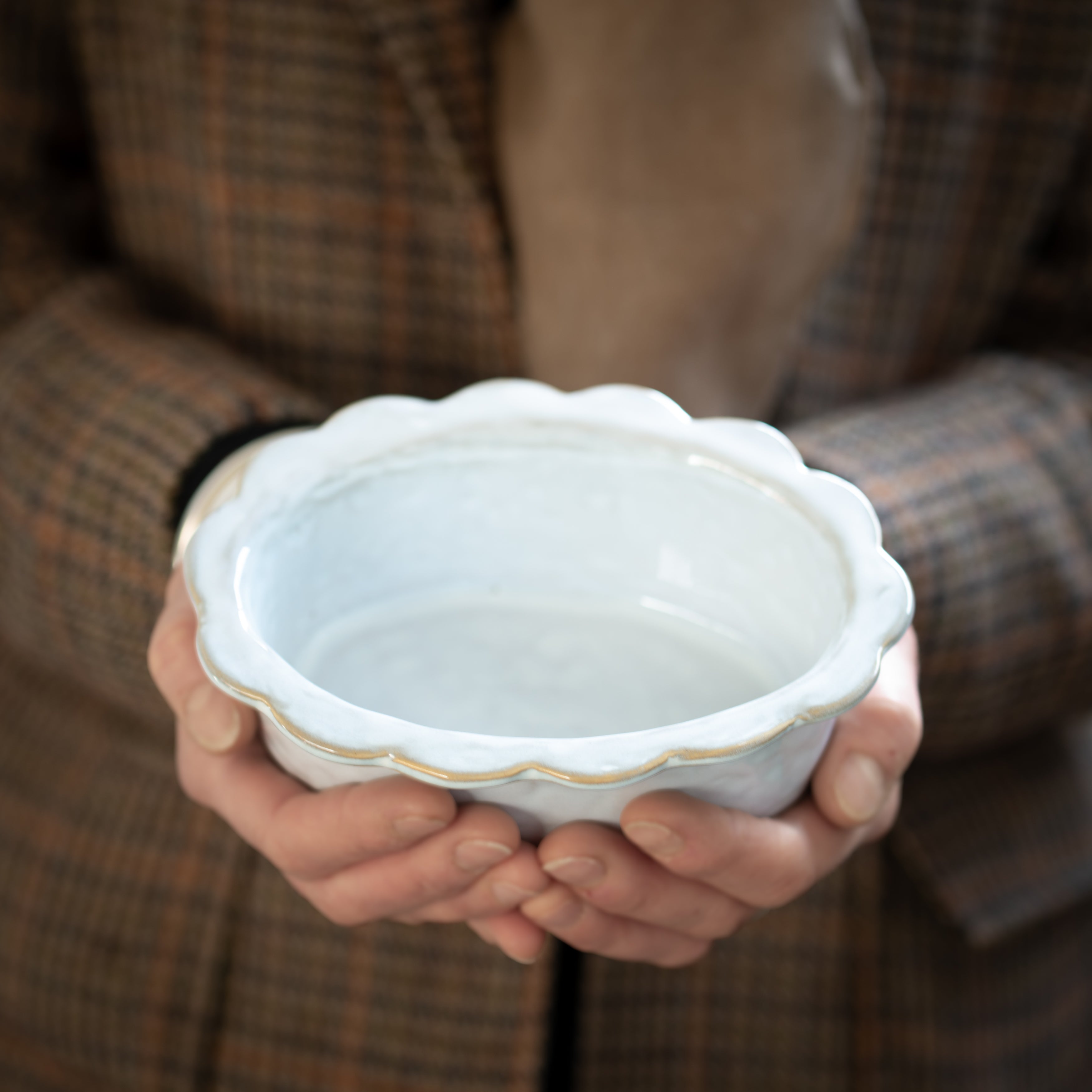 Tarta Oval Ceramic Dish | White Wash
