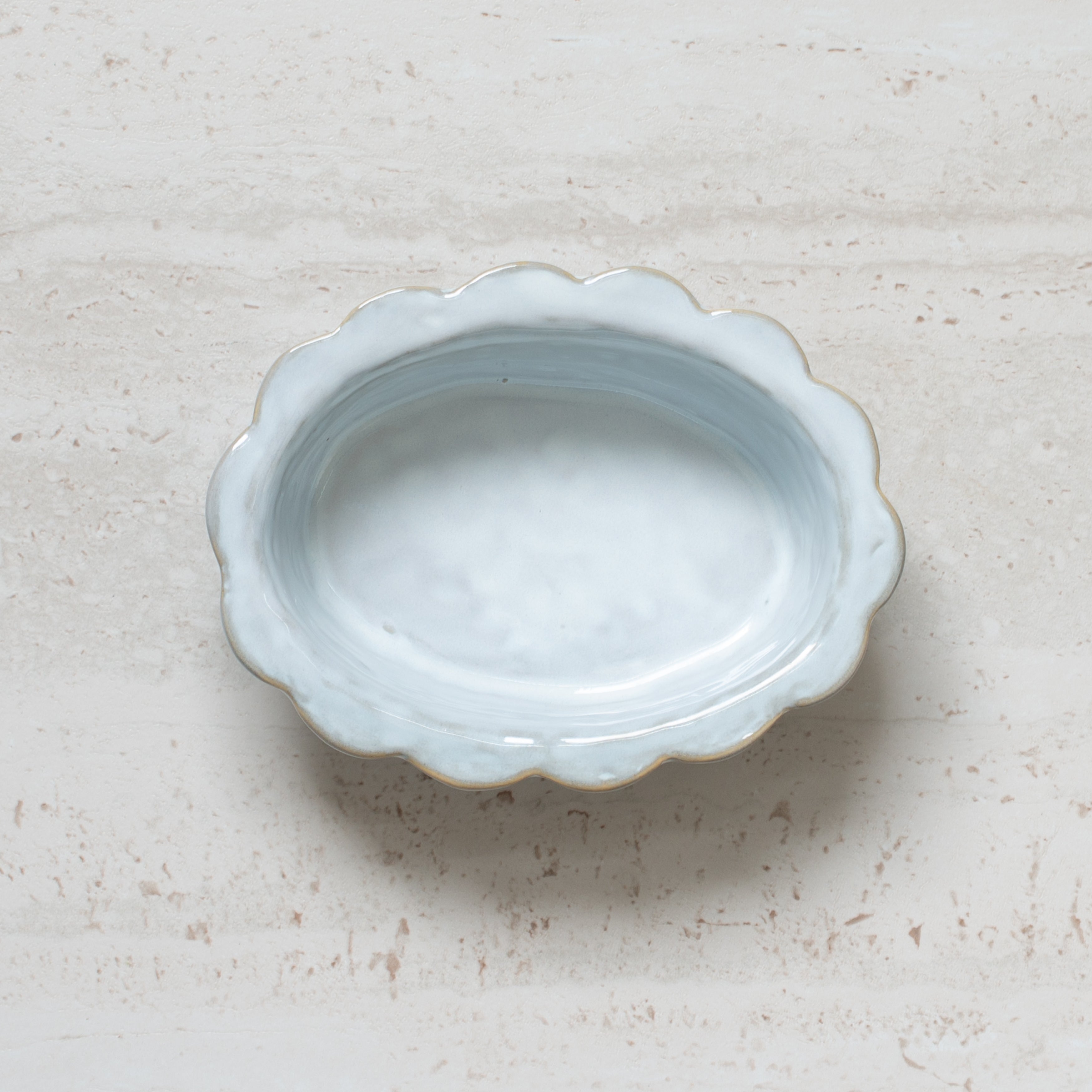 Tarta Oval Ceramic Dish | White Wash